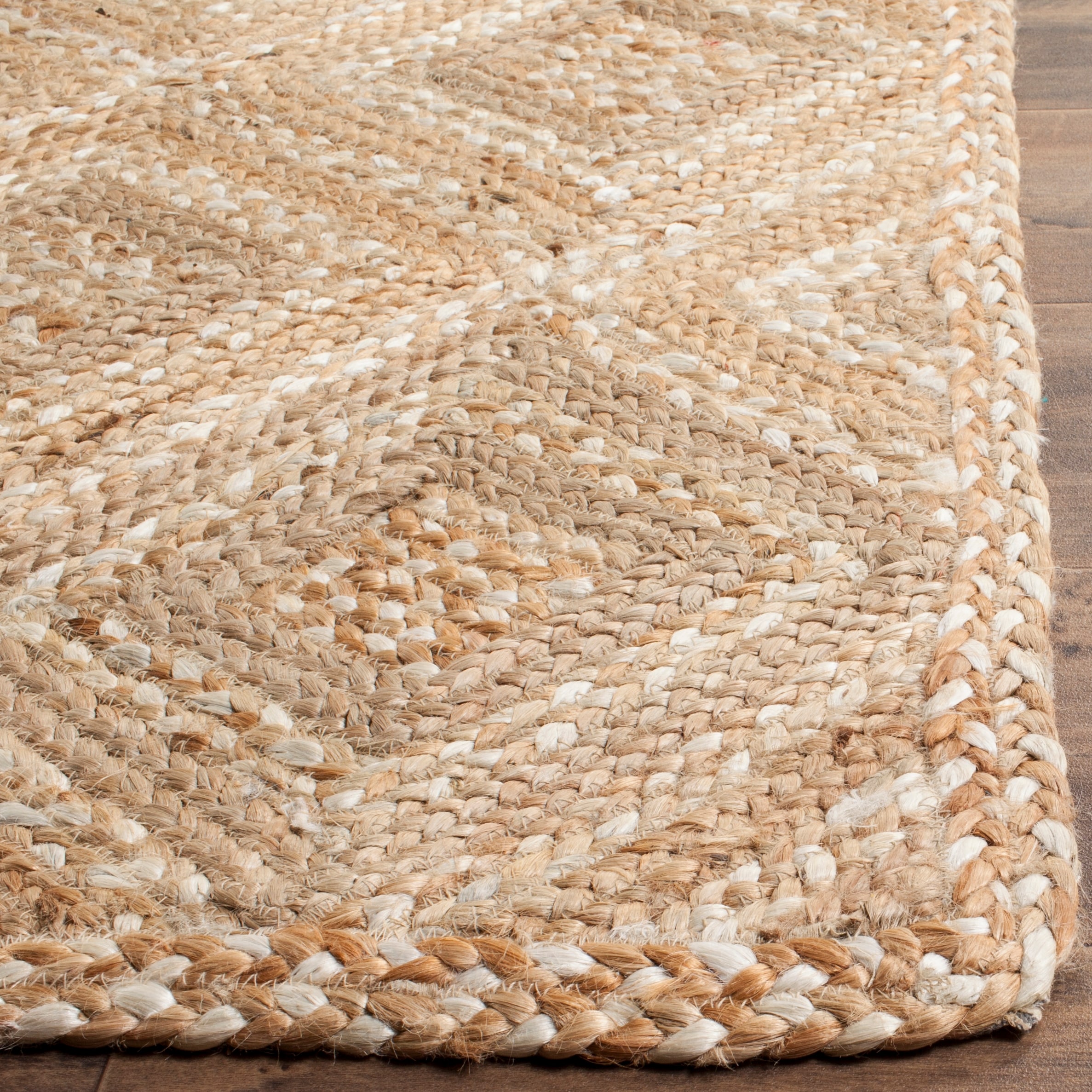 Eco-Friendly Handwoven Non-Slip Square Gray Jute 6' Area Rug