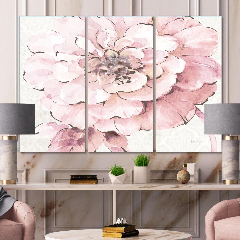 Designart Designart 'Indigold Shabby Peonies Pink' Farmhouse Gallery ...