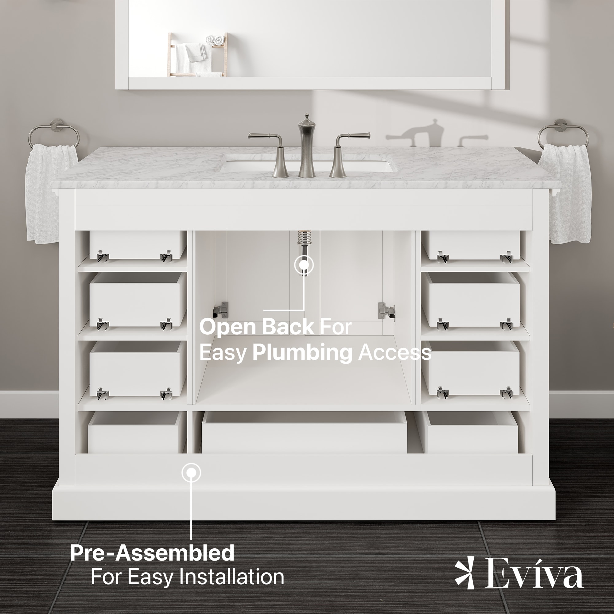 Eviva EVVN43-48WH Bath-Vanity-Combo - View #6