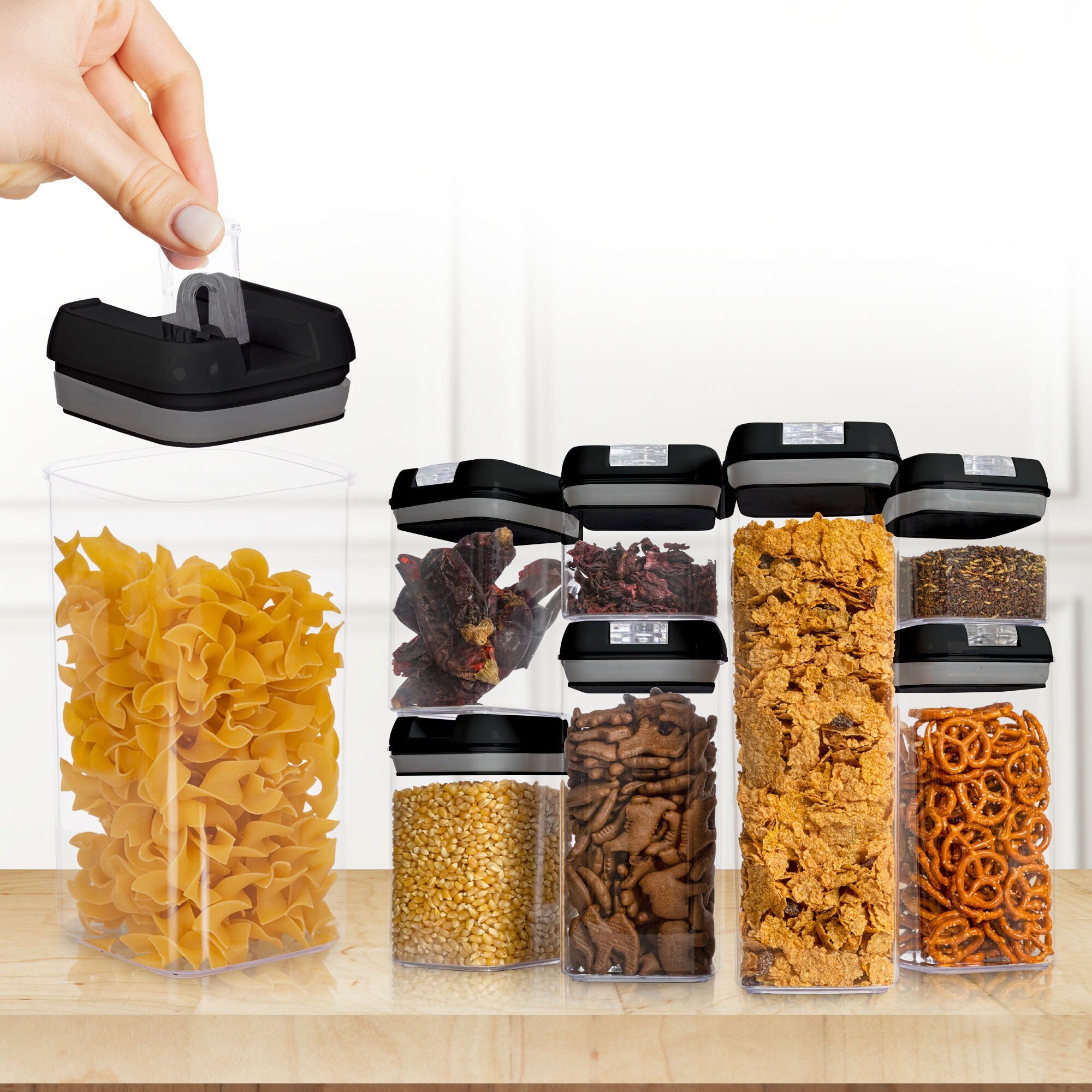 Cheer Collection CC-7PCFSTRCNR-BLK Food-Storage-Containers - View #6