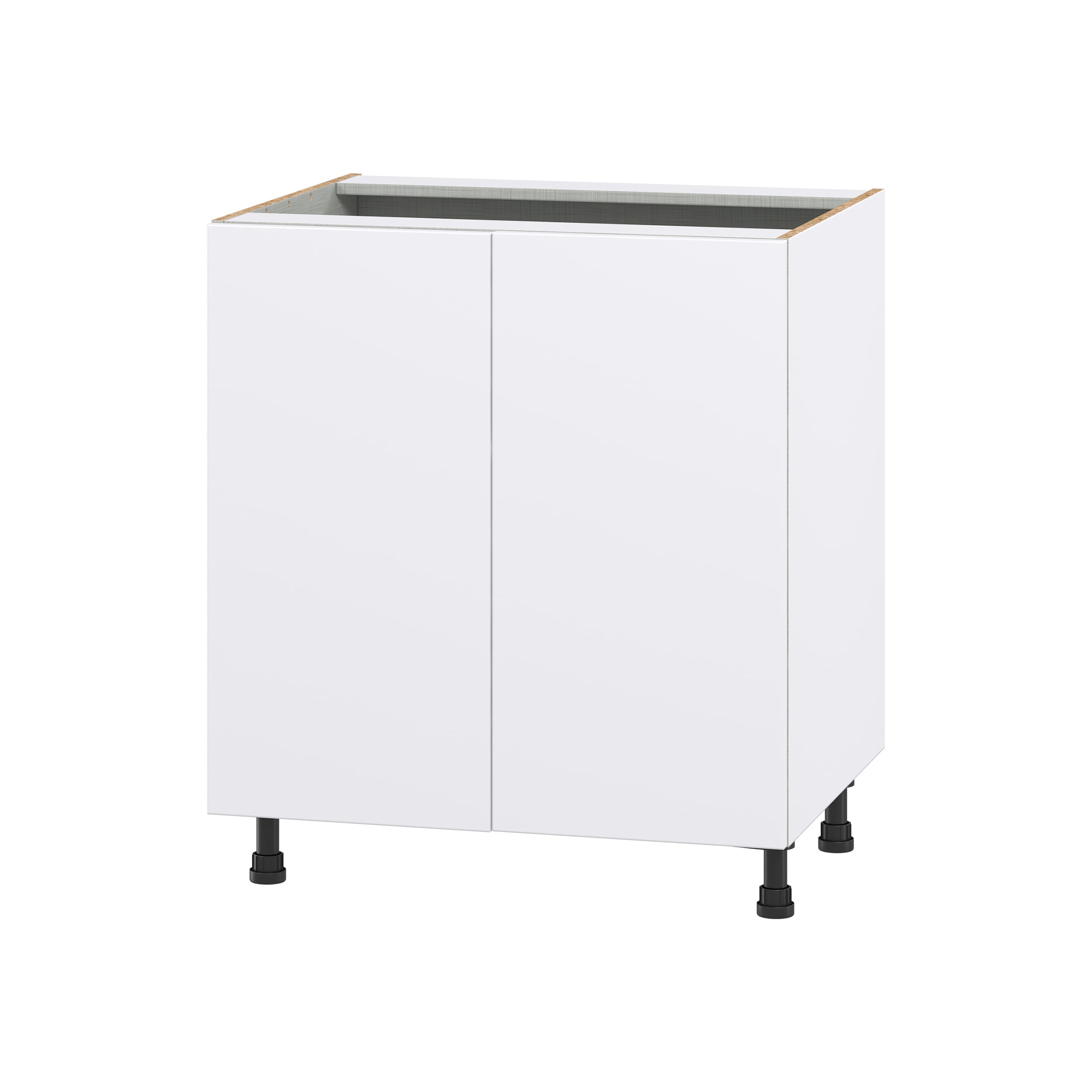 Hugo&Borg Lasalle 30-in W x 34.5-in H x 24-in D Bright White Slab Sink Base Fully Assembled Cabinet (Flat Panel Slab Style)