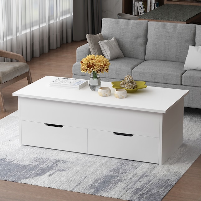 Mdf Modern Coffee Table With Storage, Ada 2 Drawer Coffee Table