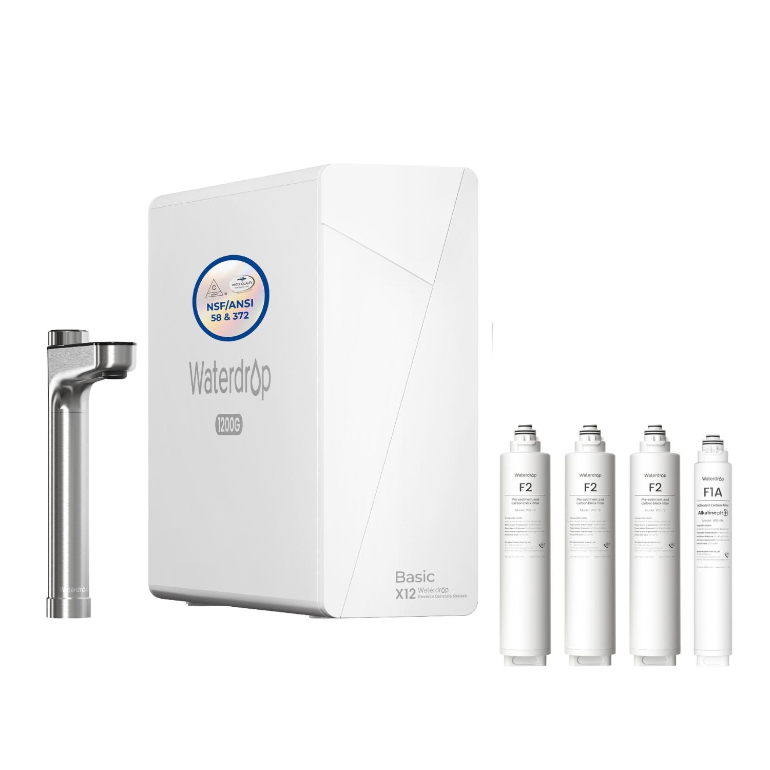 Waterdrop B-WD-X12-3F2F1 Reverse Osmosis System 9-stage Multi-method Reverse Osmosis Filtration System