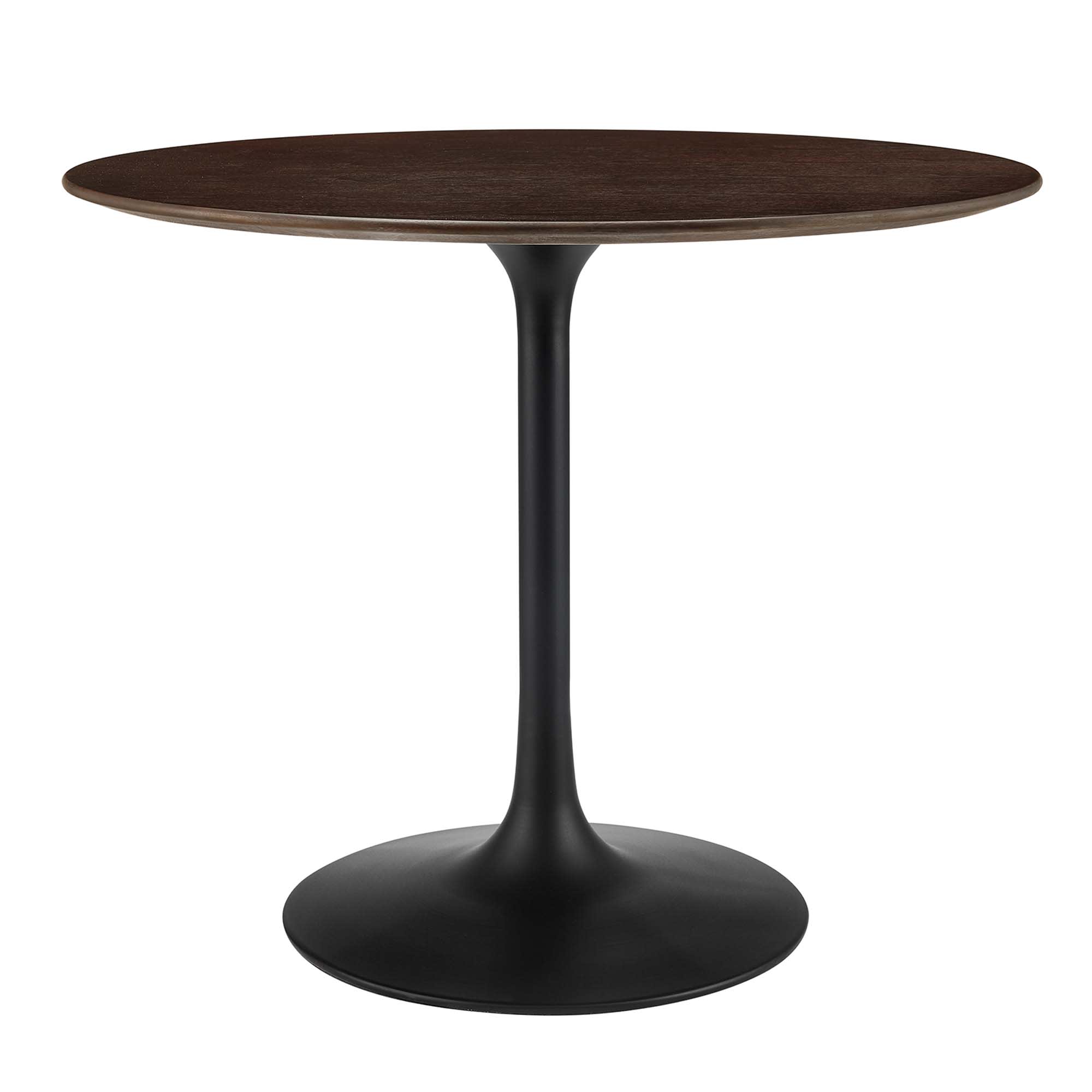 Modway EEI-4862-BLK-CHE Lippa 36 Inch  Round Wood Dining Table in Black Cherry Walnut