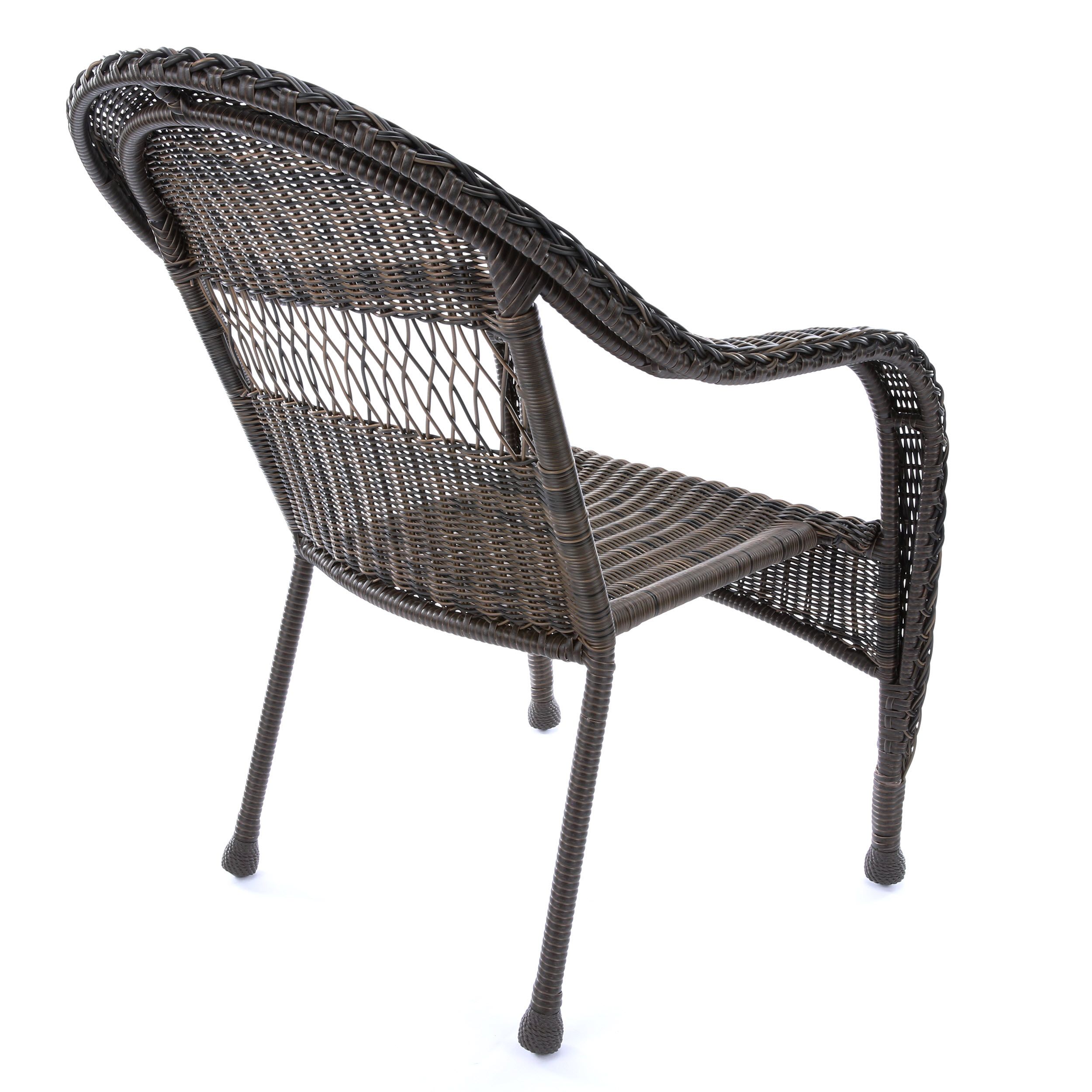 garden treasures severson brown wicker stackable patio dining chair