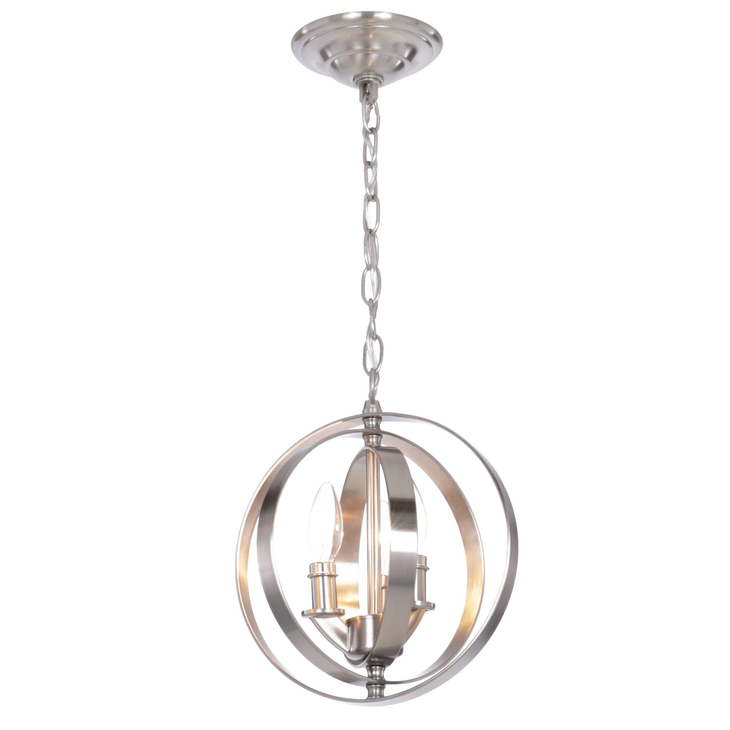 progress lighting equinox brushed nickel transitional globe pendant light