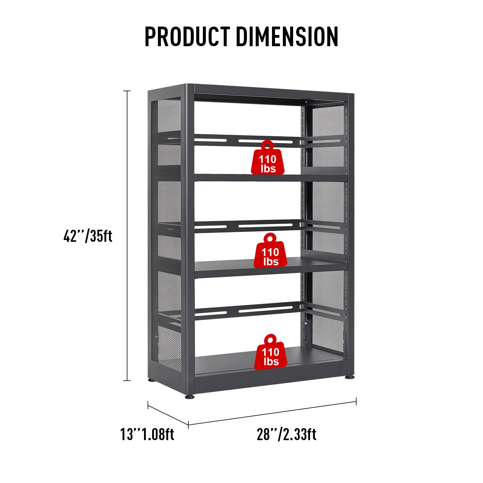 LTMATE LSKJSJ-3C-TB Free-Standing-Shelving - View #3