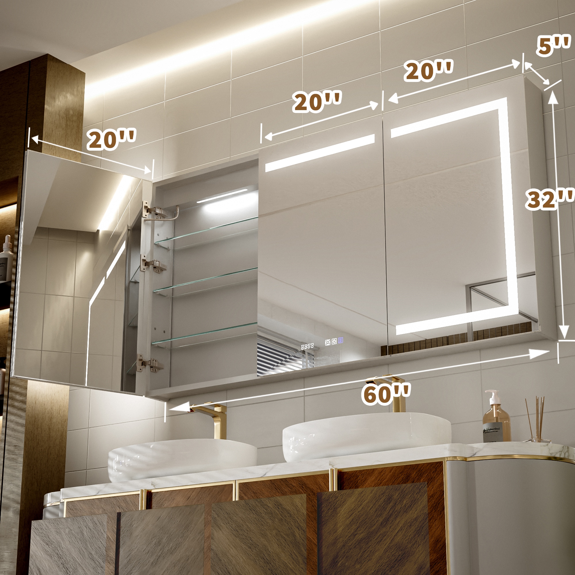 Forclover JSEX6032VDX Bathroom-Medicine-Cabinets - View #6
