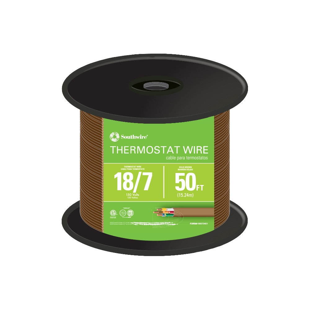 Southwire 50-ft 18 Solid Thermostat Wire (By-the-roll) in the  Thermostat Wire department at
