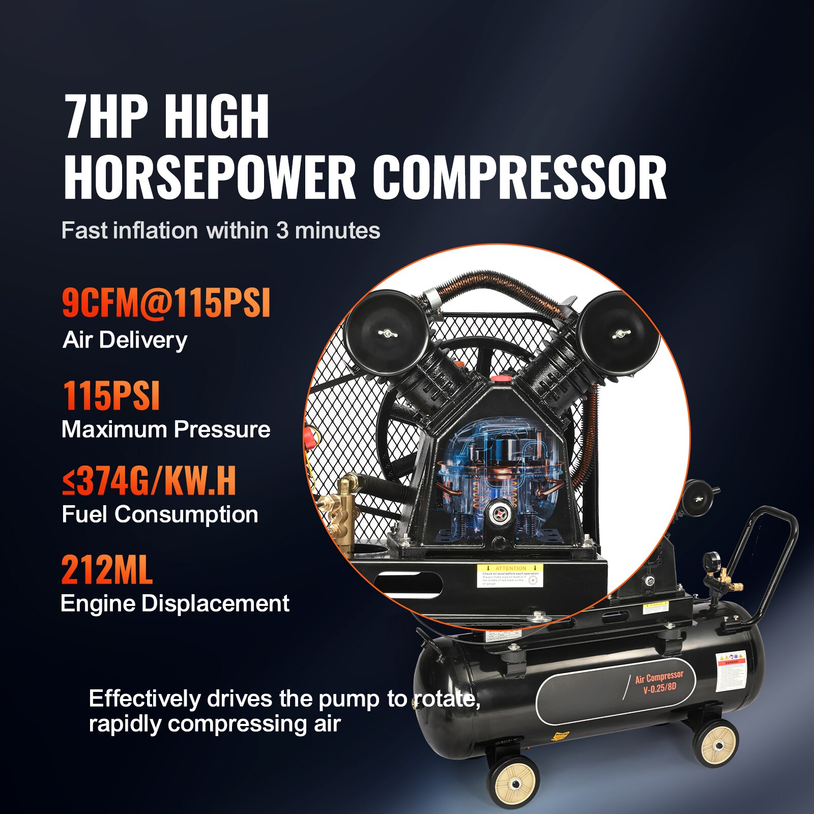 VEVOR SCQYKYJ20JL003534V0 Air-Compressors - View #2