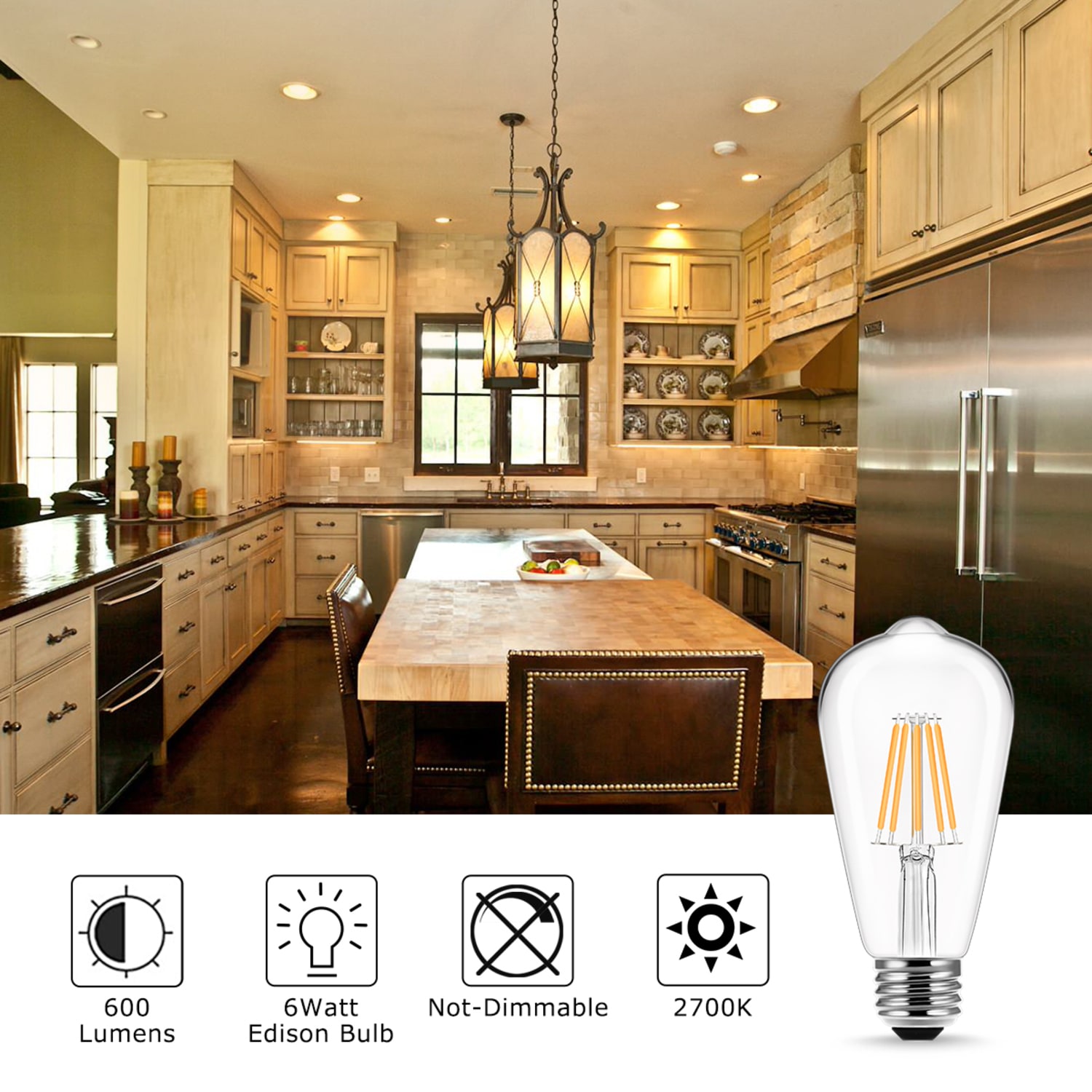 YANSUN L-GG-XC003OW6E26-4 Dec-Led-Light-Bulbs - View #4