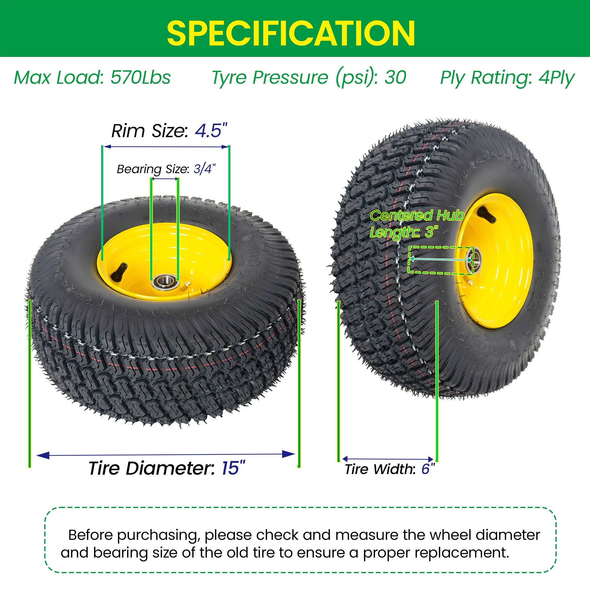 HyperDrop Cart B-3Q7W6X3G9S7B Ope-Wheels-And-Tires - View #5