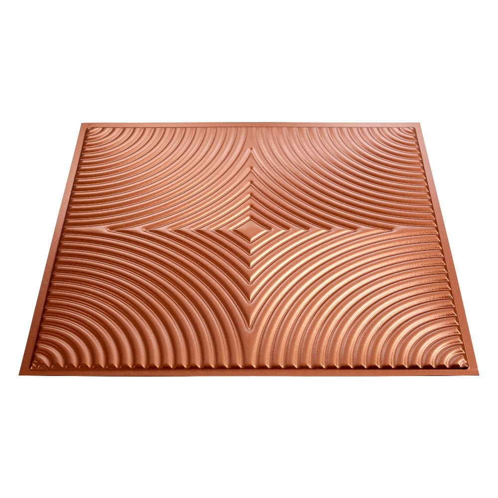 Fasade G74-10 24-in x 24-in Echo Argent Copper PVC Surface-mount Ceiling Tile (1-Pack, 4-sq ft / Case)