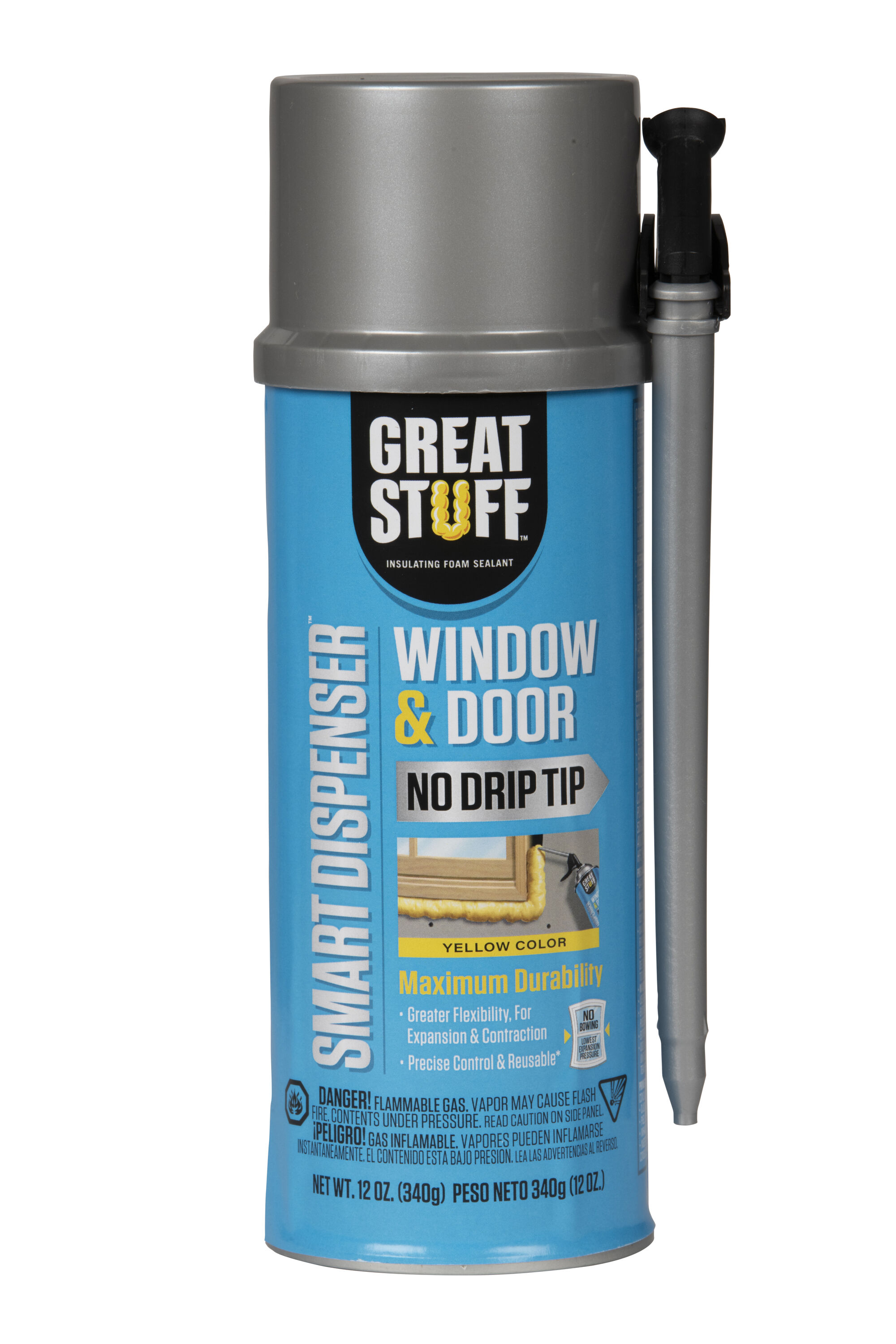 GREAT STUFF PRO - Gaps & Cracks Insulating Foam Sealant 24 oz with Reusable Straw