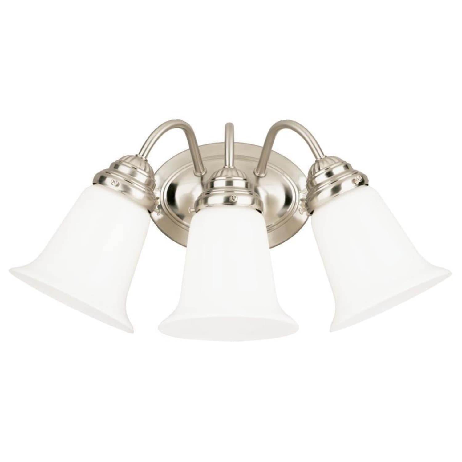 Westinghouse  3 Light Brushed Nickel White Wall Sconce