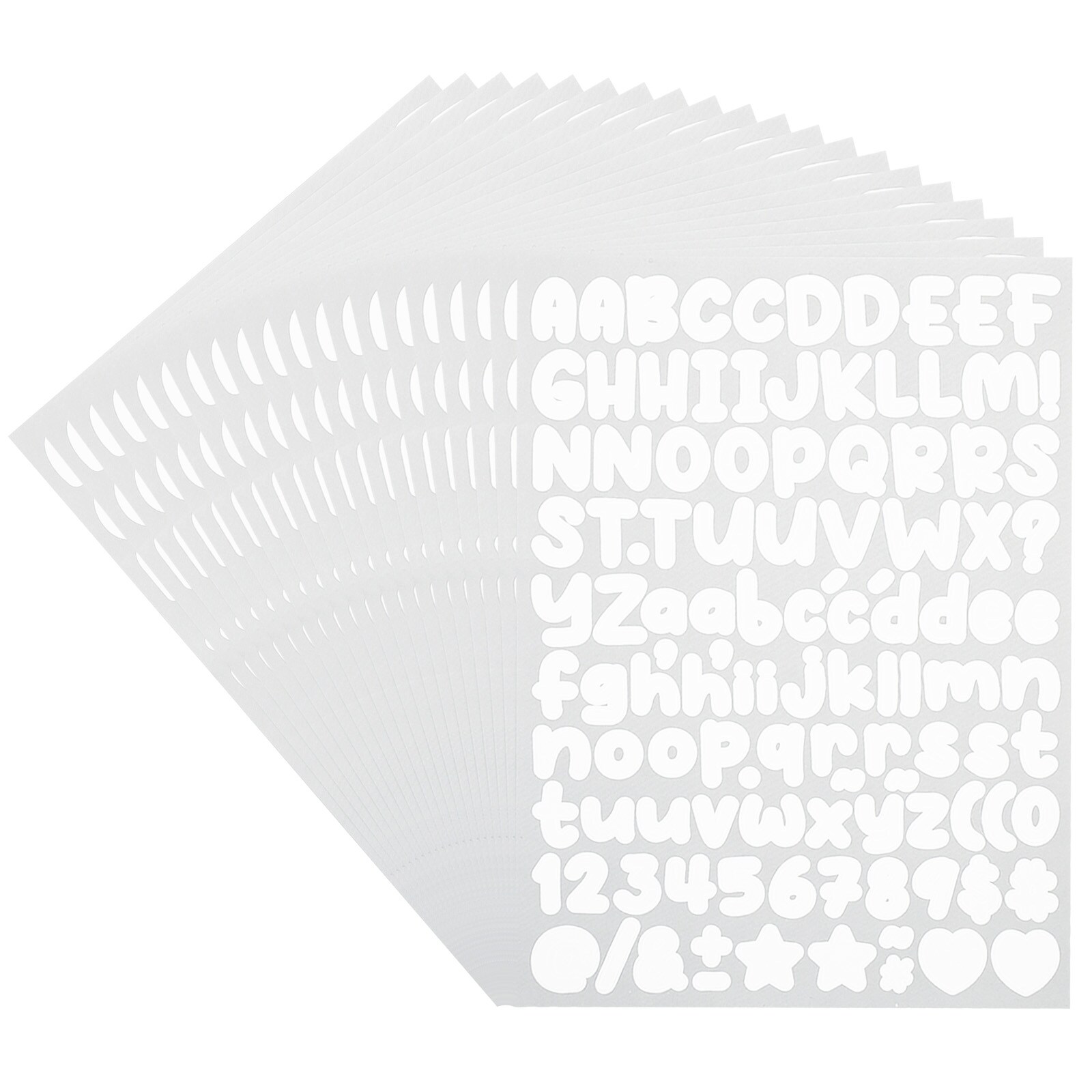 PATIKIL 30 Sheets Letter Stickers 3360pcs 1/2 Inch Small Vinyl Letter Number Stickers for Mailbox Poster Board Scrapbooking Bottle Classroom Decor White