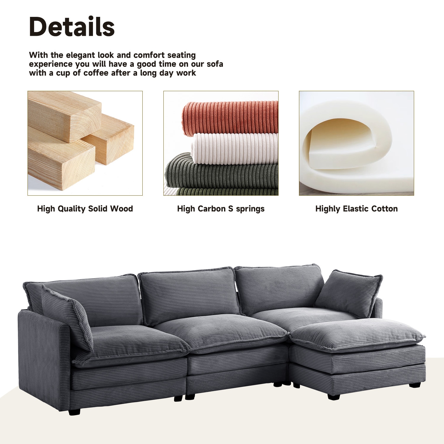 JEAREY DXRZJ-3S-BU Sofas-Loveseats - View #3