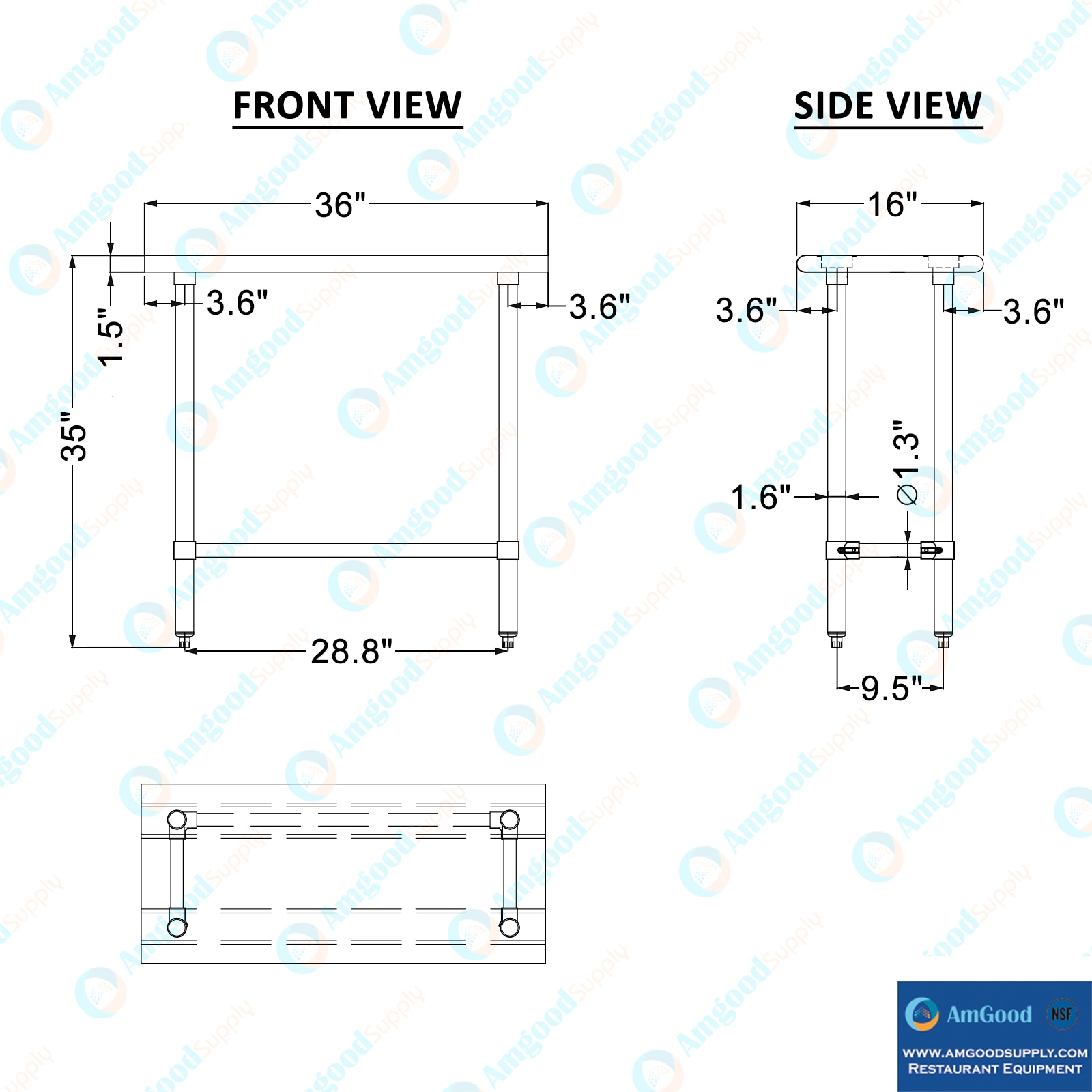 Amgood LWT-1636-RCB Kitchen-Furniture - View #5