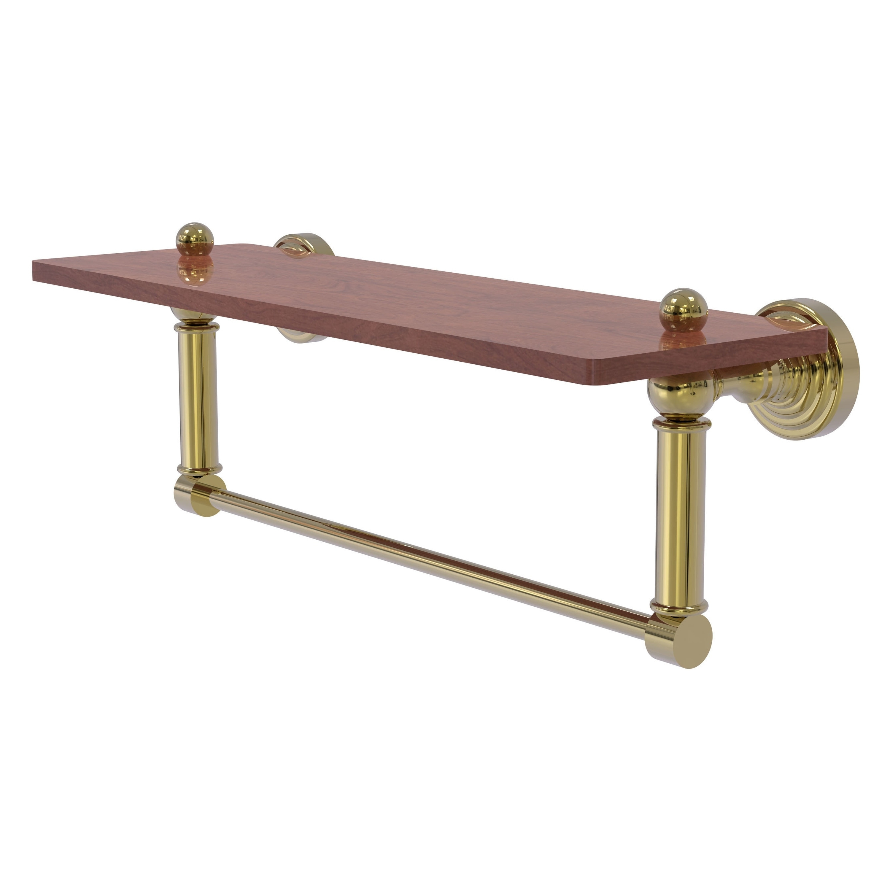 Allied Brass Waverly Place Unlacquered 1-Tier Brass Wall Mount