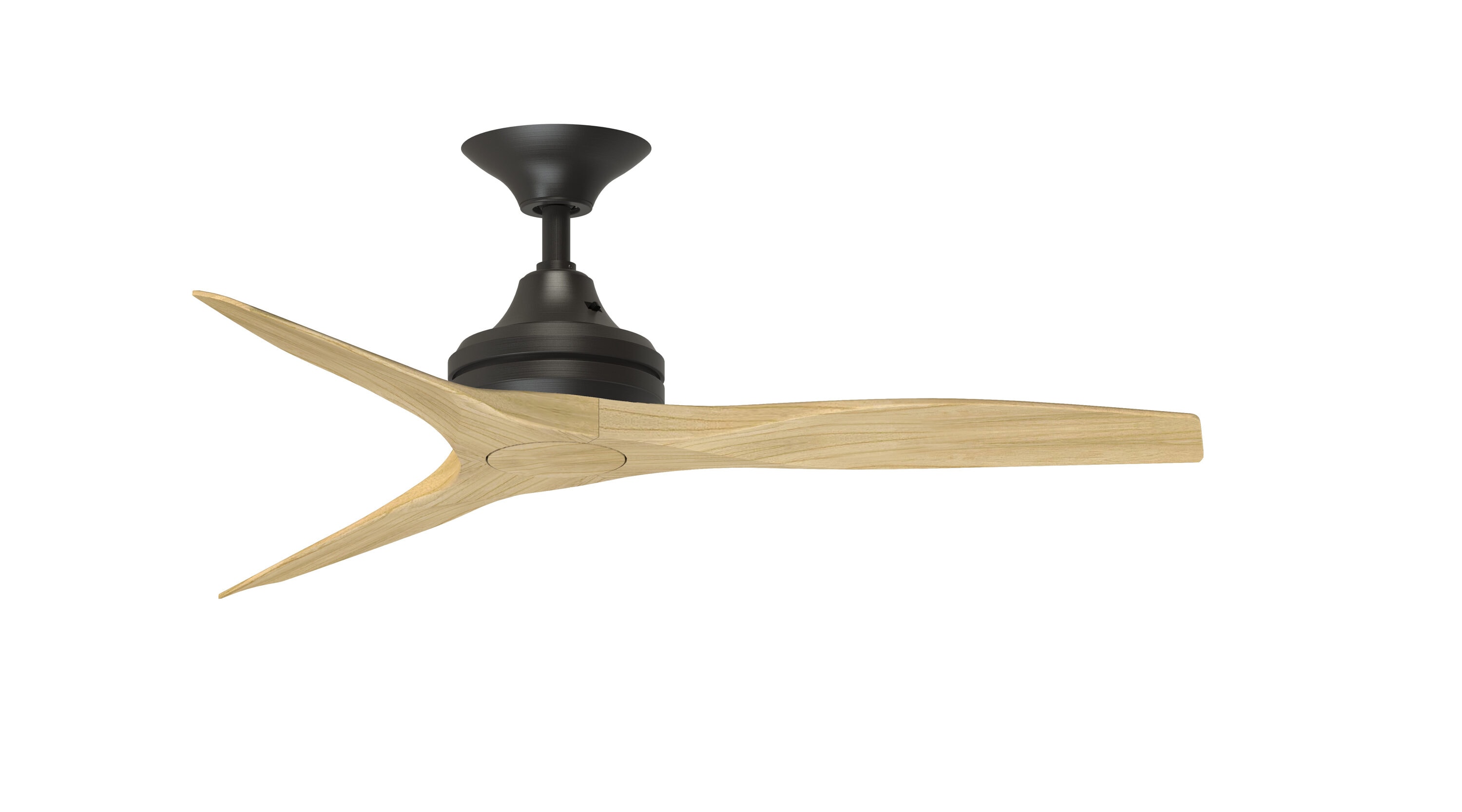 Fanimation FP6721BDZ-48N Spitfire 48-in Outdoor Dark Bronze with Natural Blades Propeller Ceiling Fan Light Kit Compatible - Remote Included ( 3 -Blade )