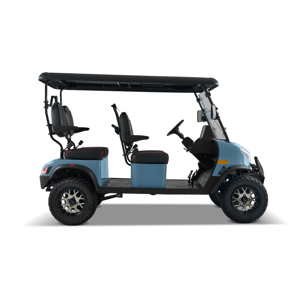 KANDI 4 Seat Electric Golf Cart with Lithium Battery- Max Speed 20-MPH  (red) in the UTVs & Golf Carts department at