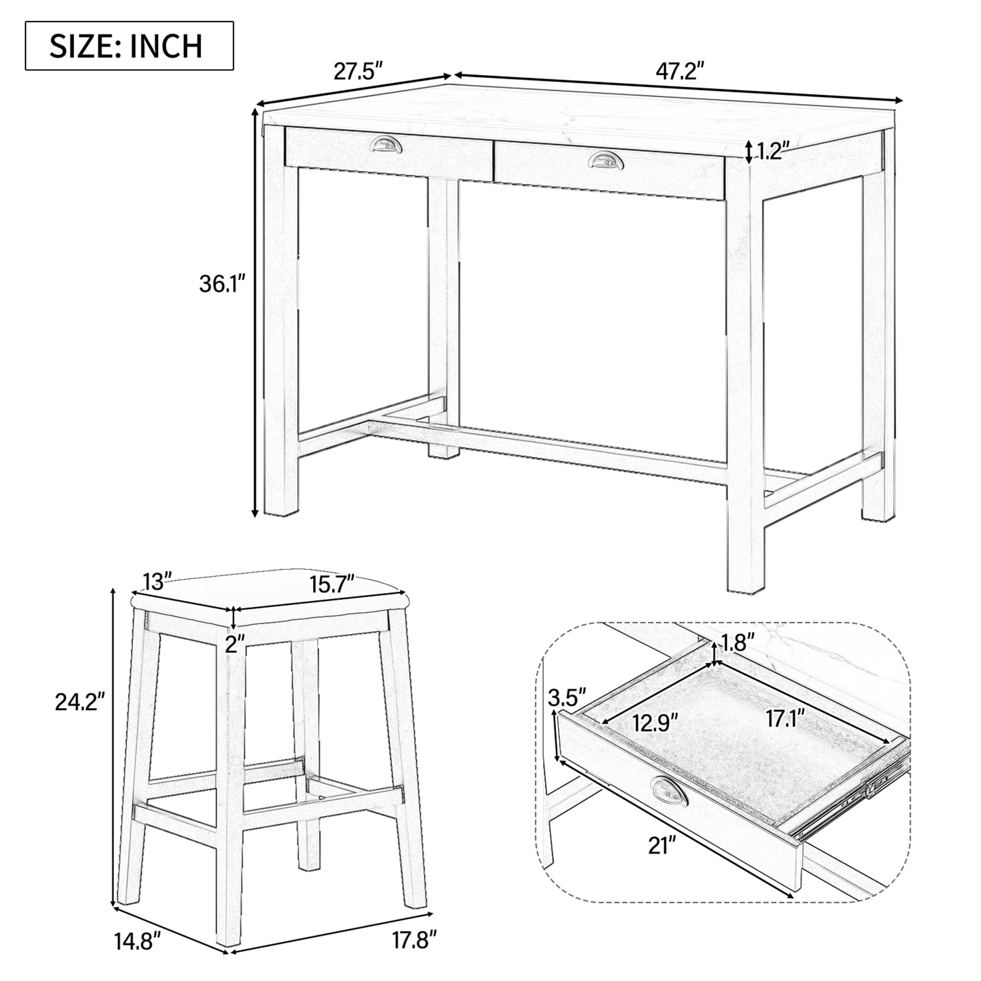 SINOFURN SYA330152BN Dining-Sets - View #6
