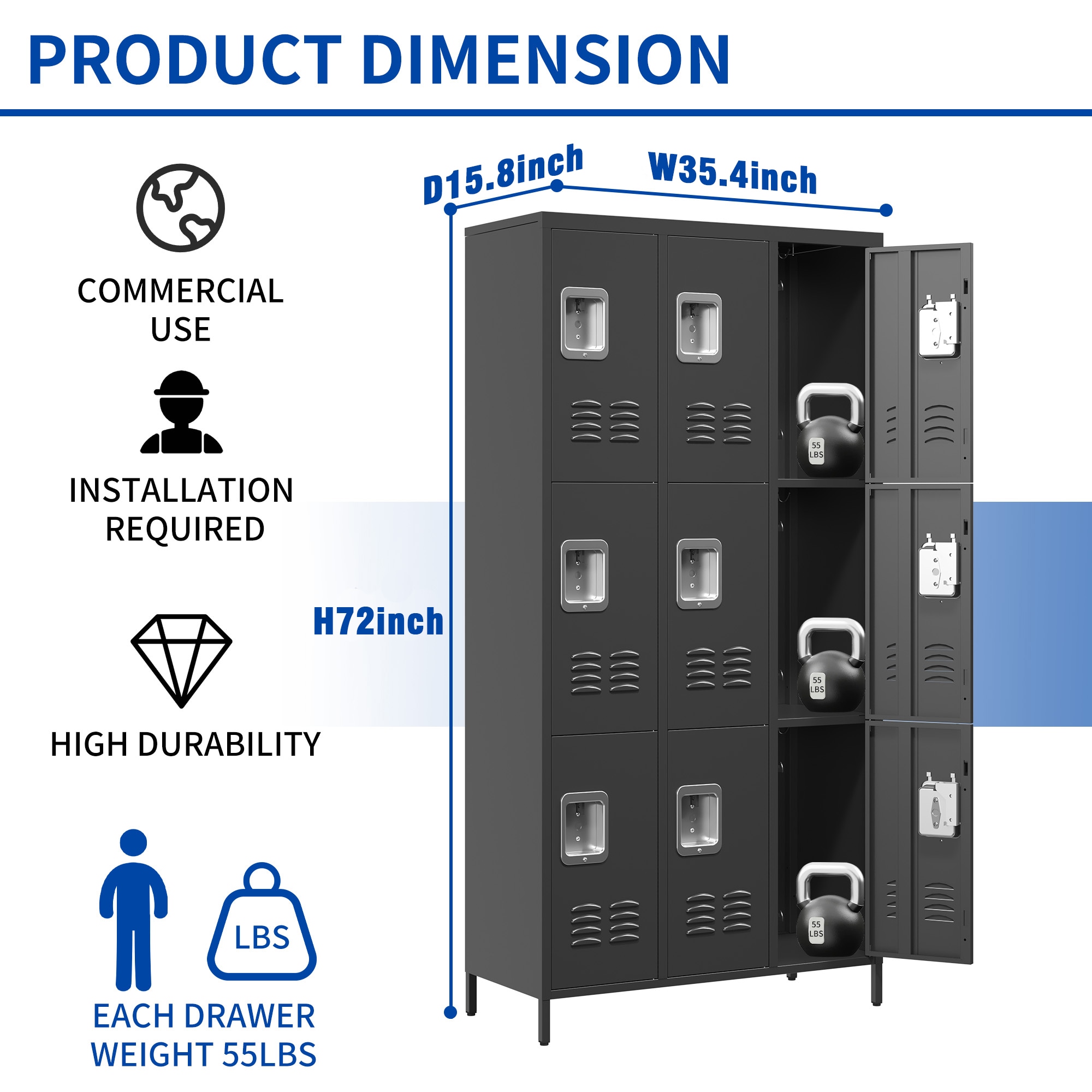 Kahomvis O4-QPMAKE-23 Storage-Lockers - View #3