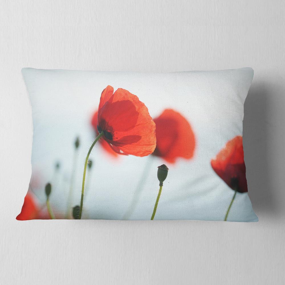 Designart CU14712-12-20 12-in x 20-in Red Indoor Decorative Pillow