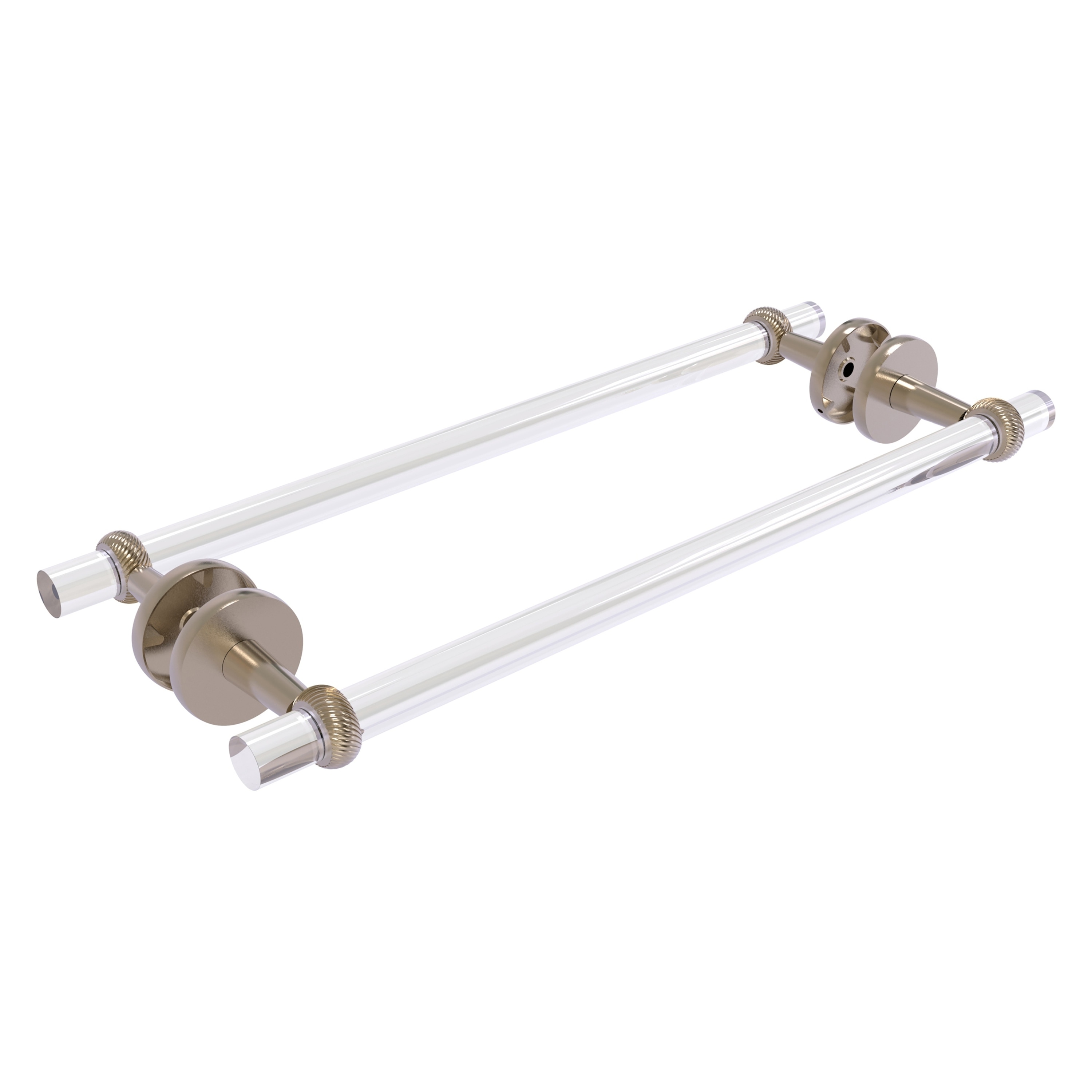 Allied Brass CV-41T-BB-18-PEW Clearview 18-in double Antique Pewter Wall mount Double Towel Bar