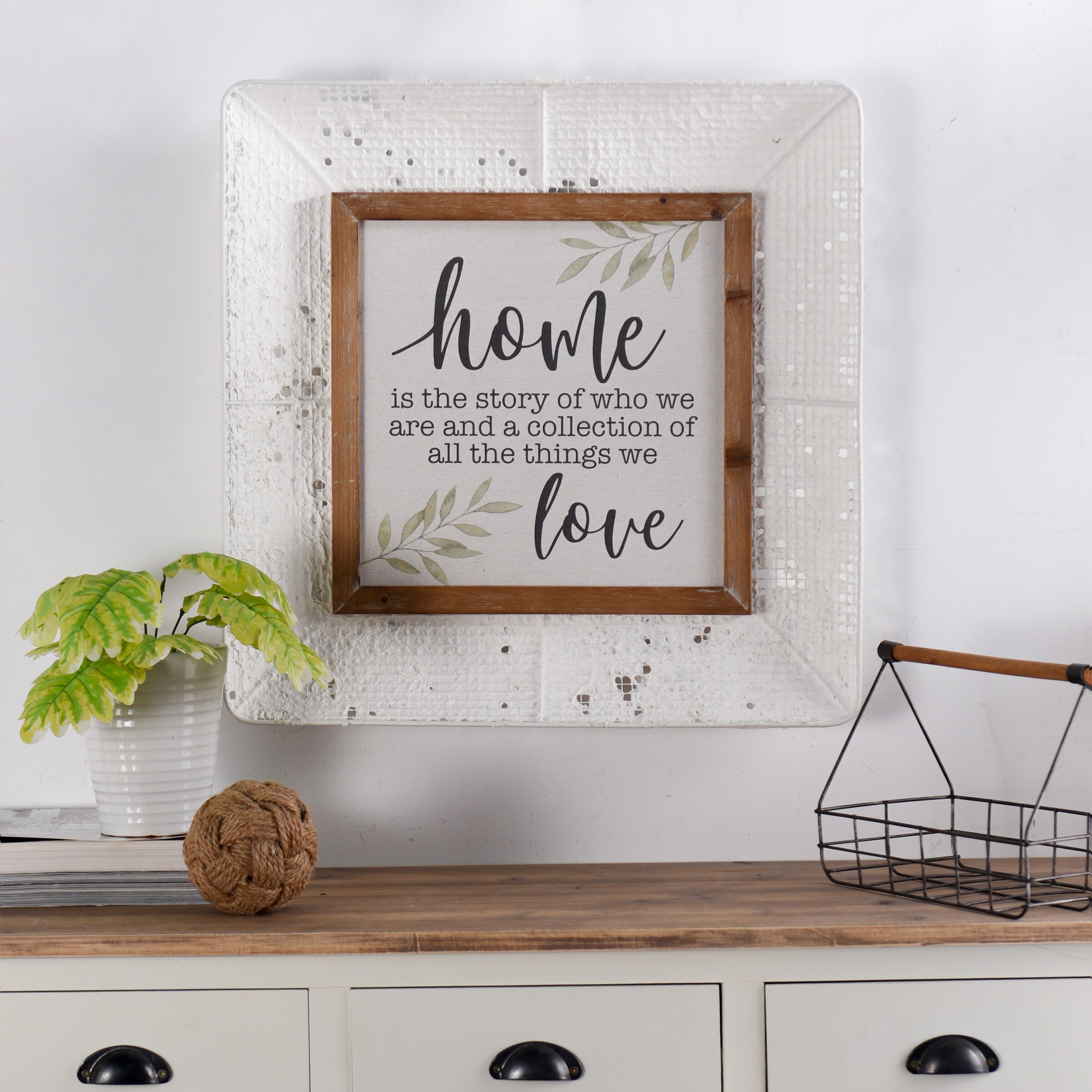 StyleCraft Home Collection 24-in W x 24-in H Metal Signage Wall Phrases ...