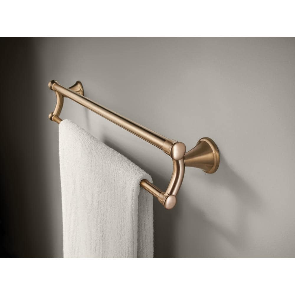 Delta Transitional 24-in Champagne Bronze Wall Mount Grab Bar (300-lb ...