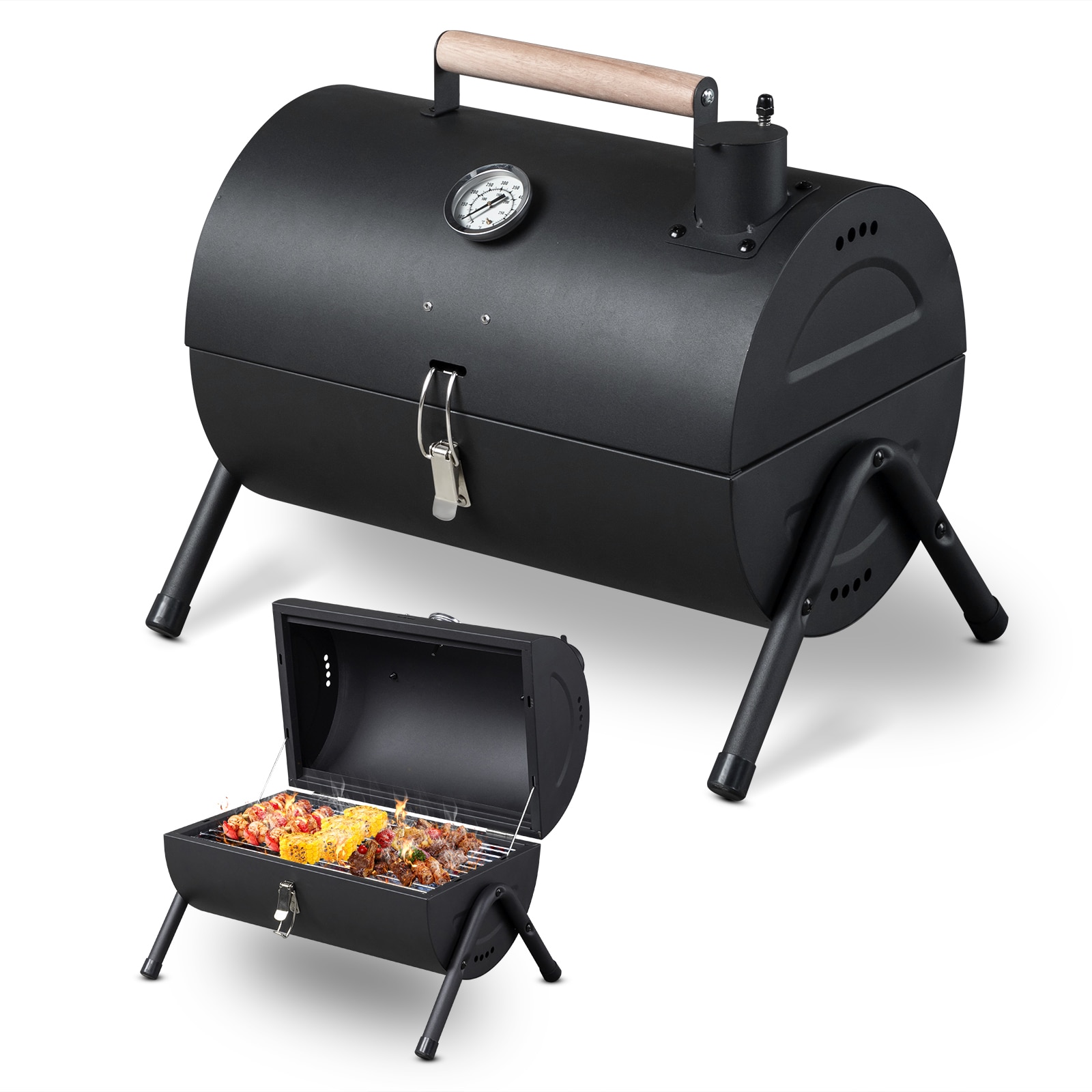 Outopee LO1G57000610 Charcoal grill 13.5-Inches W Black Charcoal Grill