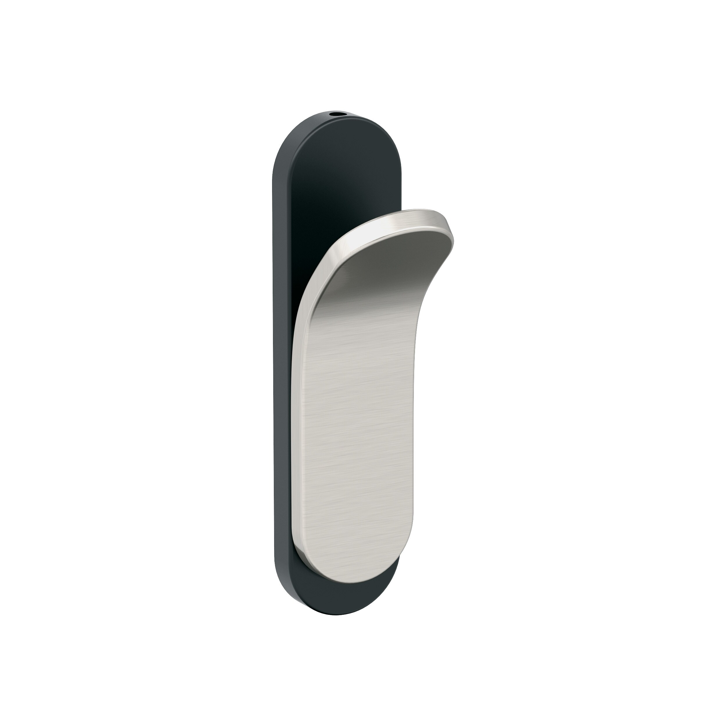 Amerock HBX37012MBG10 1 -Hook 1.3125-Inches x 5.125-Inches H Matte Black/Satin Nickel Decorative Wall Hook ( 25-lbs. Capacity)