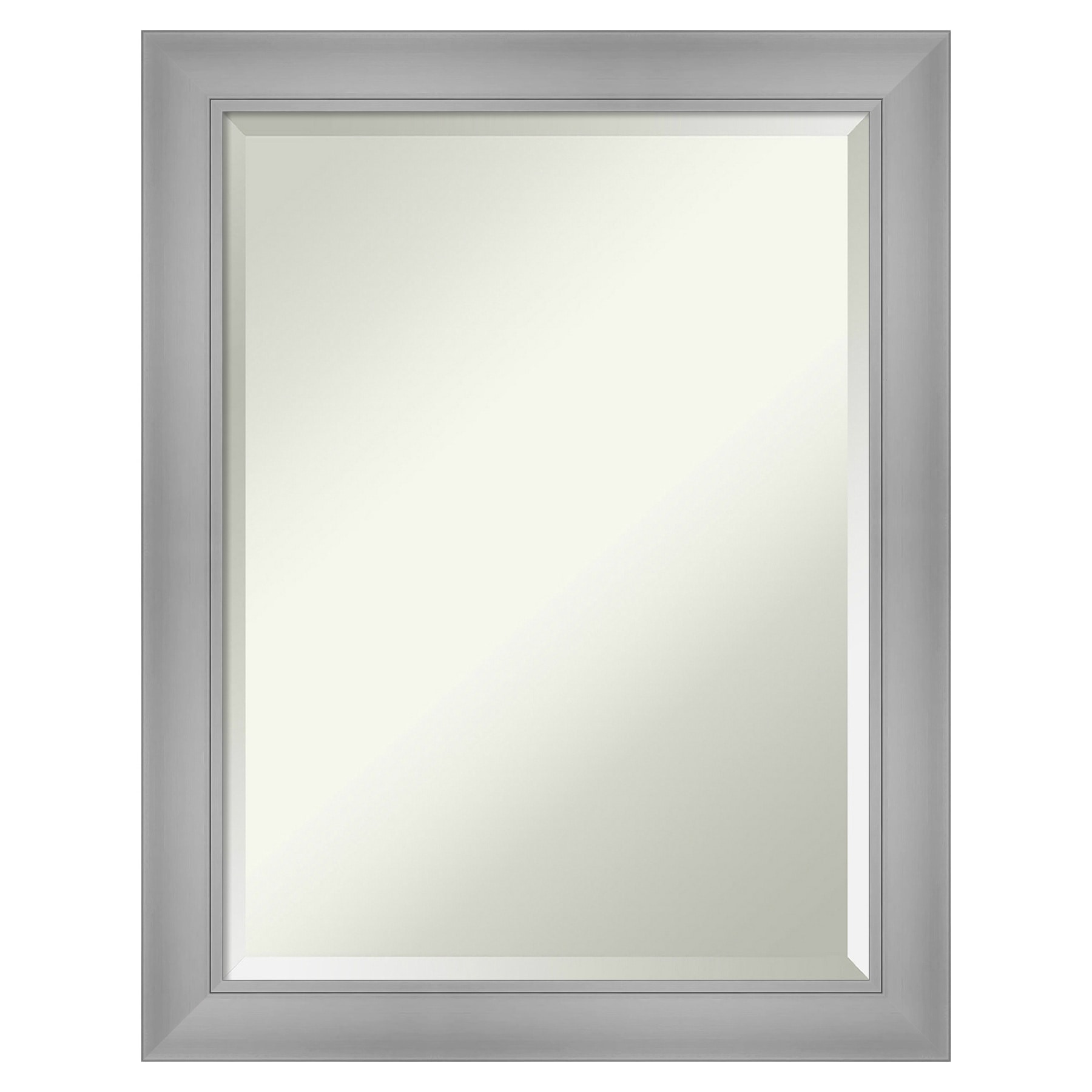 Amanti Art A17005479974 Flair Polished Nickel 22-Inches W x 28-Inches H Rectangle Flair Polished Nickel Framed Wall Mirror