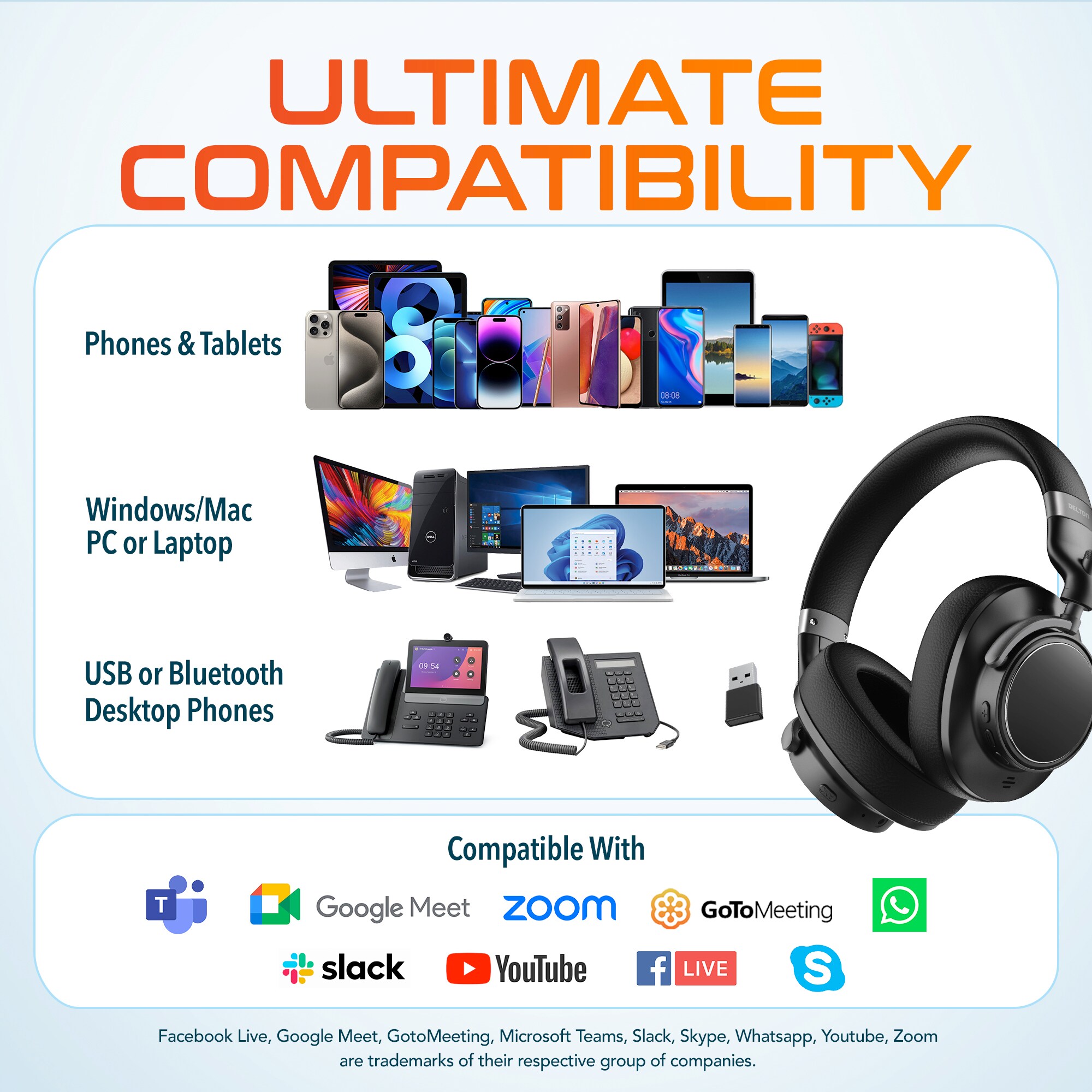 Delton DBHM201D headphones - View #3