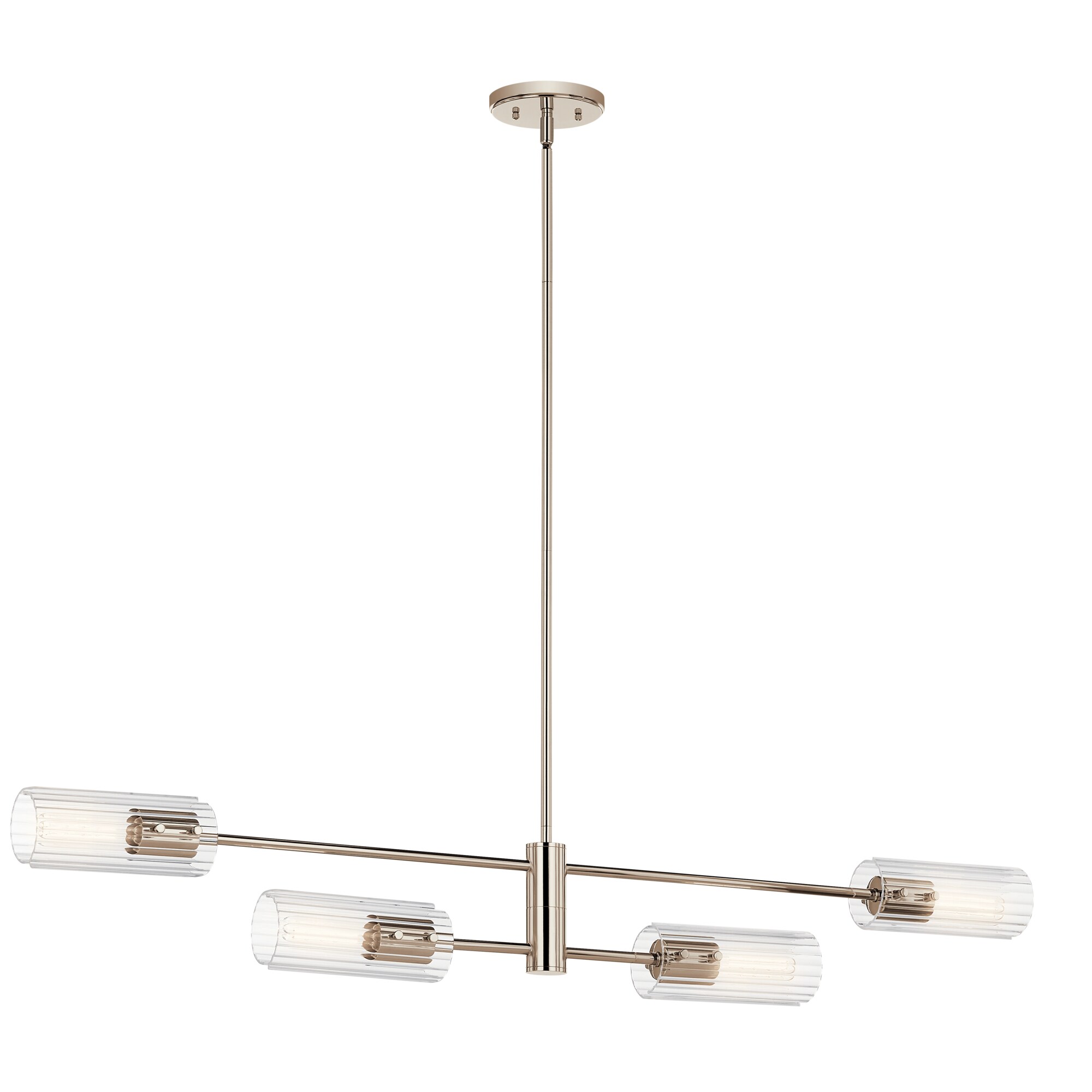 Kichler 52681PN Velestino 4 -Light Nickel Modern/contemporary For Use in Bedrooms, Dining Rooms, Foyers, Kitchens, Living Rooms Chandelier