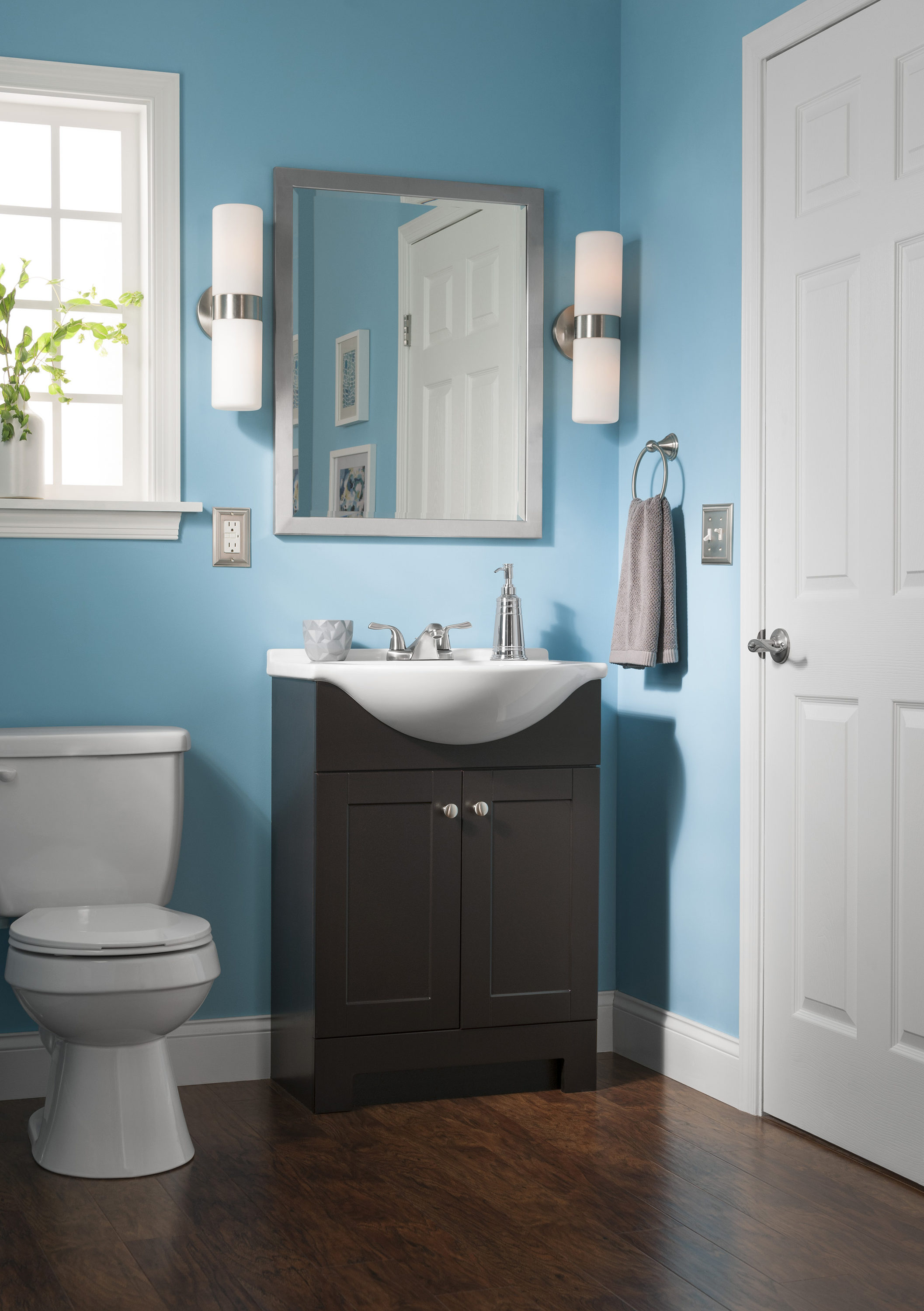 Style Selections Euro 24-in Espresso Single Sink Bathroom Vanity with ...