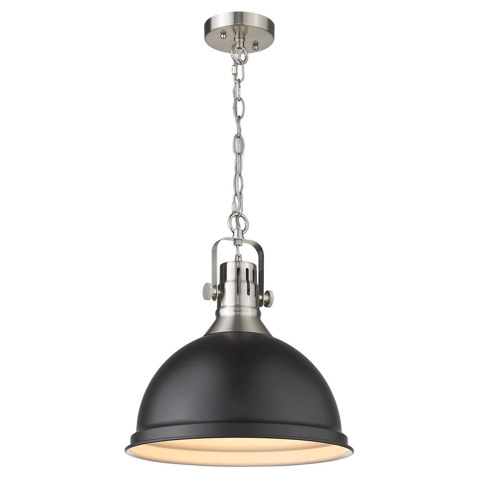 LTMATE LS4054L BN/BK JAZAVA Black Industrial Bowl Medium Hanging Pendant light