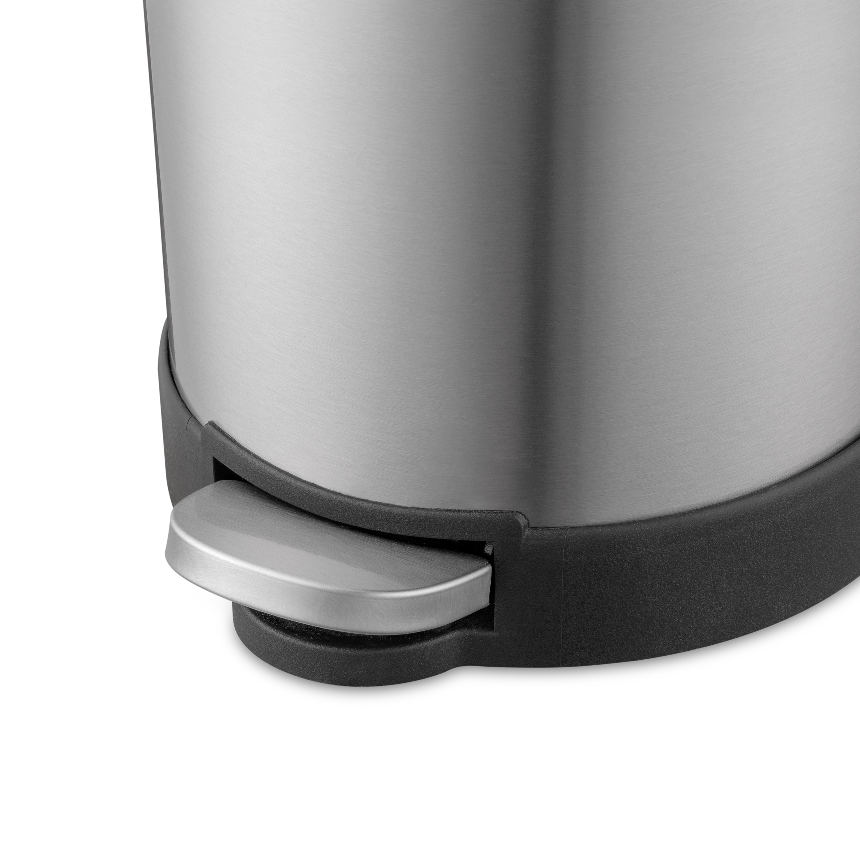 Compact Stainless Steel 1.6 Gallon Step-On Trash Can Set