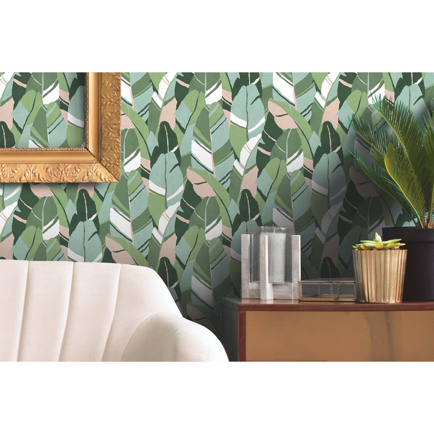 RoomMates RMK11574RL 28.29-Sq. Feet Pink Vinyl Ivy/Vines Self-adhesive Peel and Stick Wallpaper