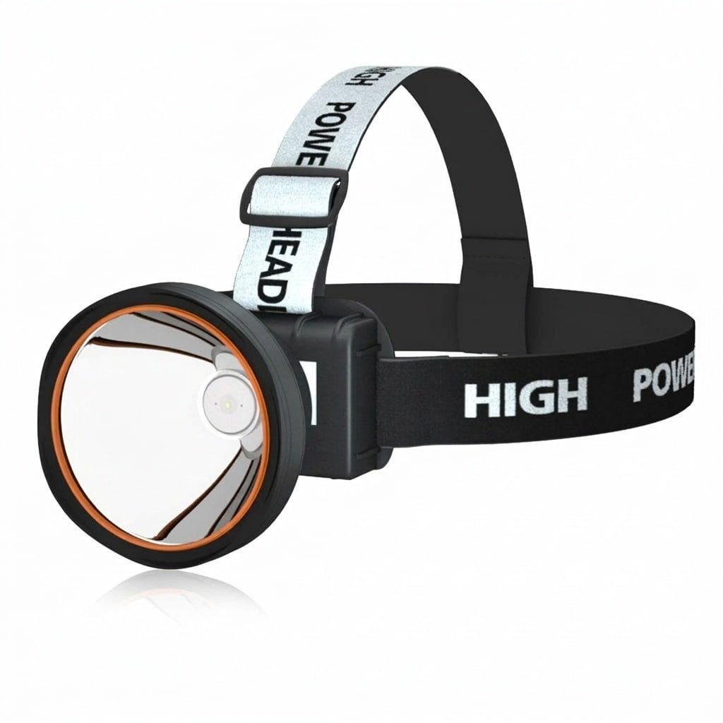 Vrbgify Super Bright LED Rechargeable Headlamp 2 Modes Adjustable 0 to 45 Degree Waterproof IPX5 for Camping Hiking Fishing 1 Piece #LVG0427P52