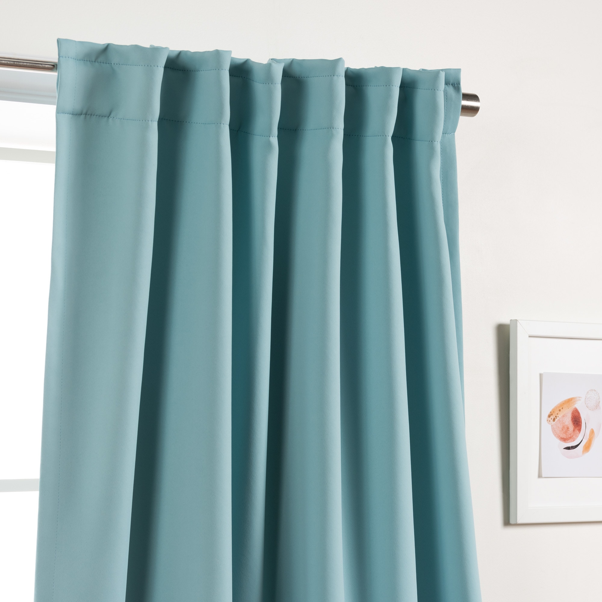 Best Home Fashion SOLID-54-TURQUOISE curtains - View #3