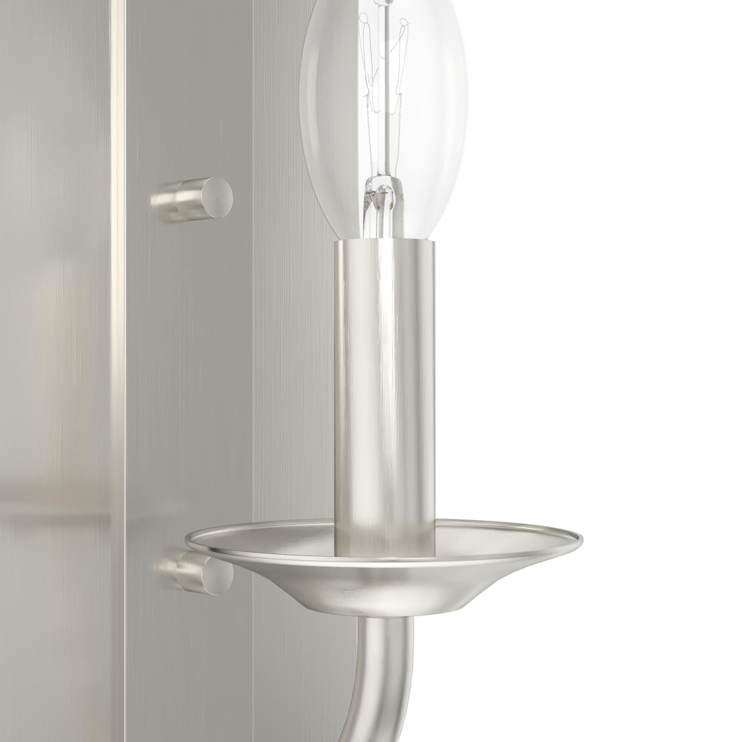 Perch Point Brushed Nickel Dimmable Wall Sconce, 10"