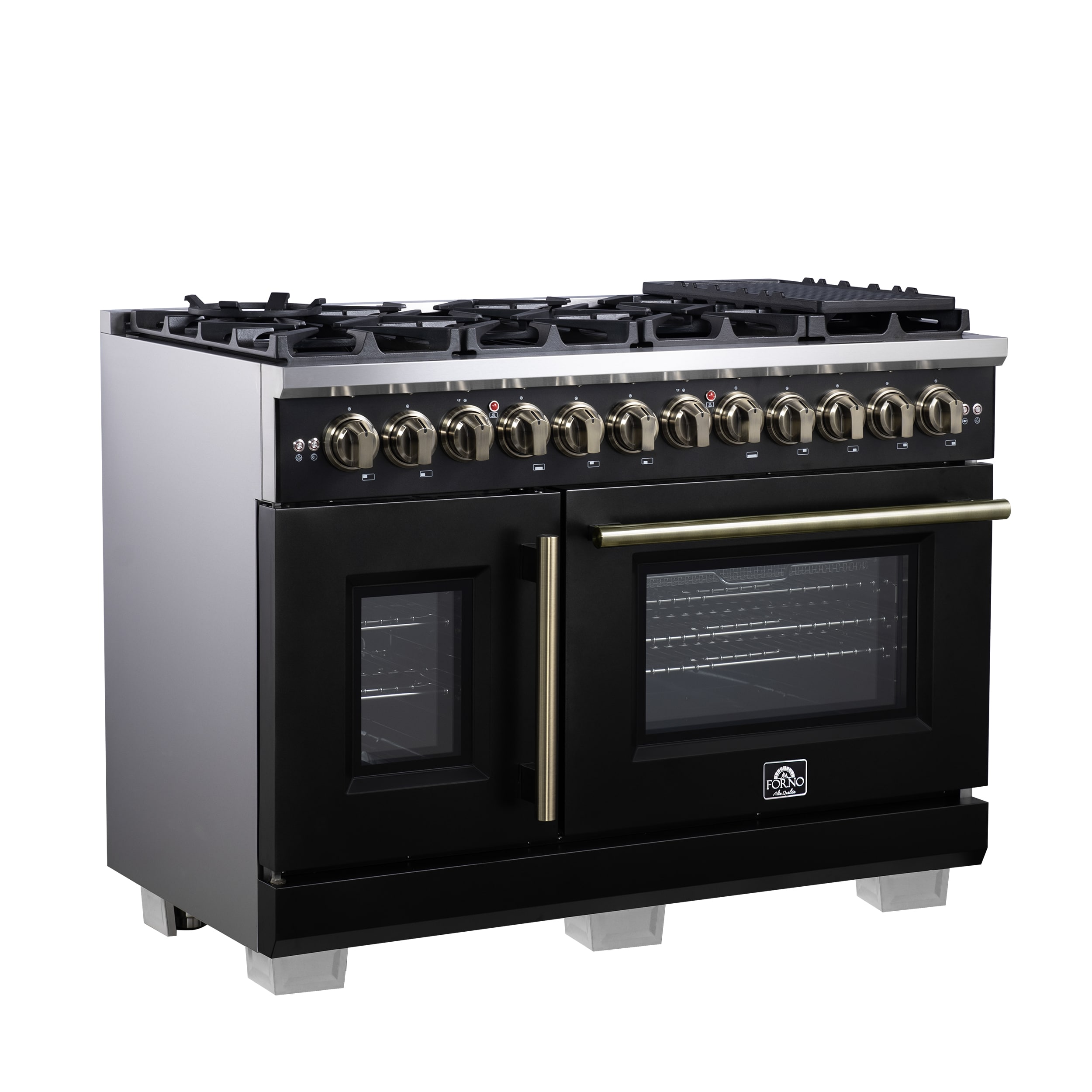 FORNO FFSGS6387-48BLK Double-Dual-Fuel-Ranges - View #4