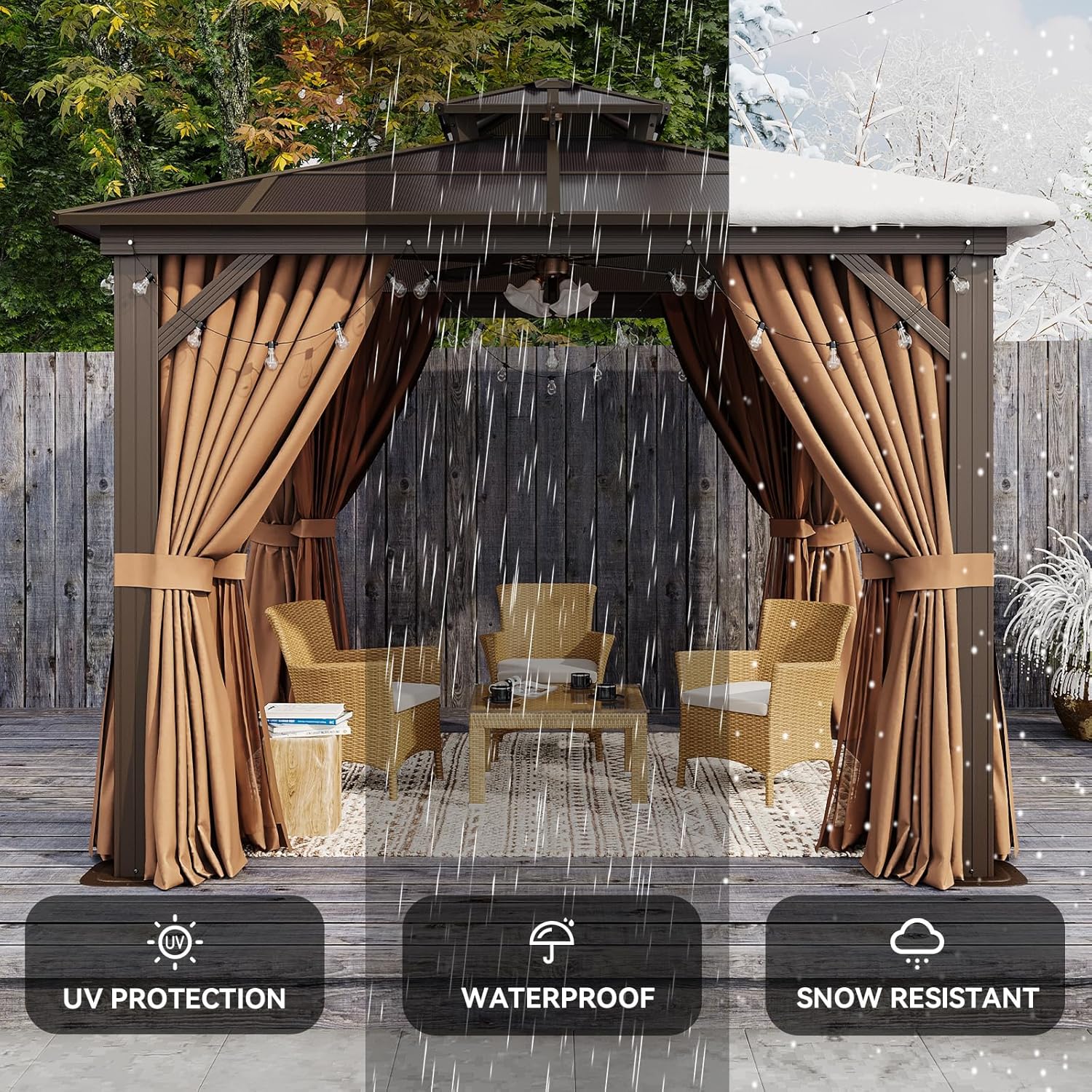 AOXUN AX-405B34 Wood-Resin-Gazebos - View #7