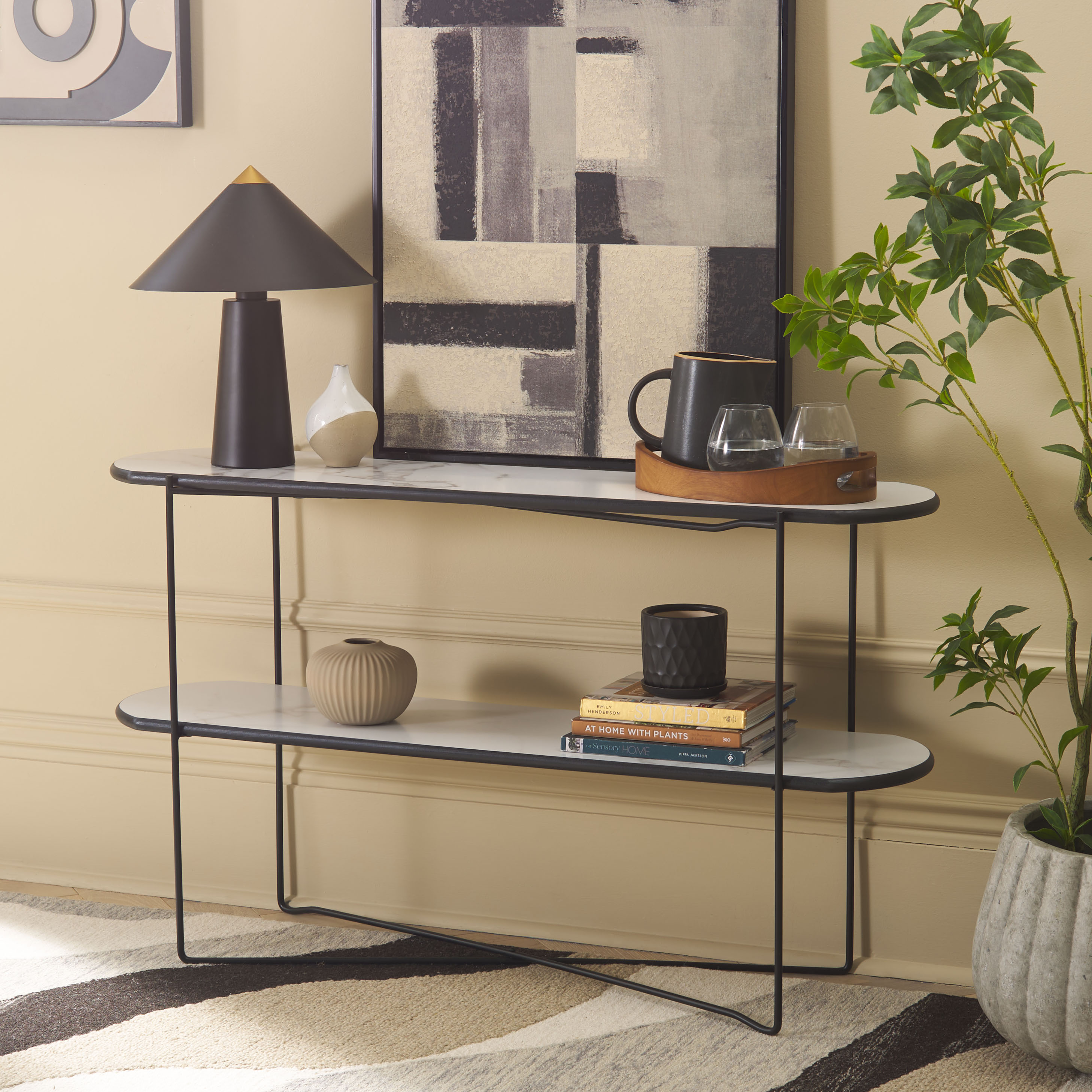 Safavieh CNS4206B Modern Powder Coating Console table