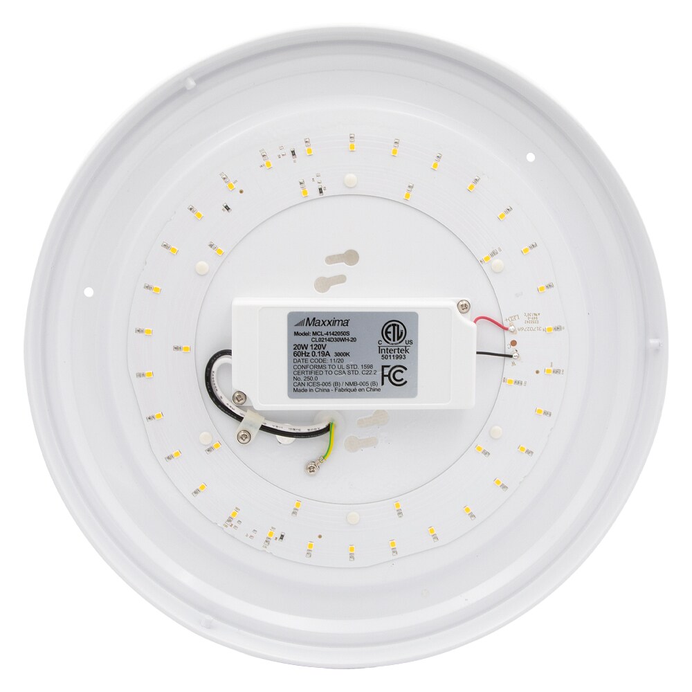 14'' Brushed Nickel LED Round Flush Mount Ceiling Light
