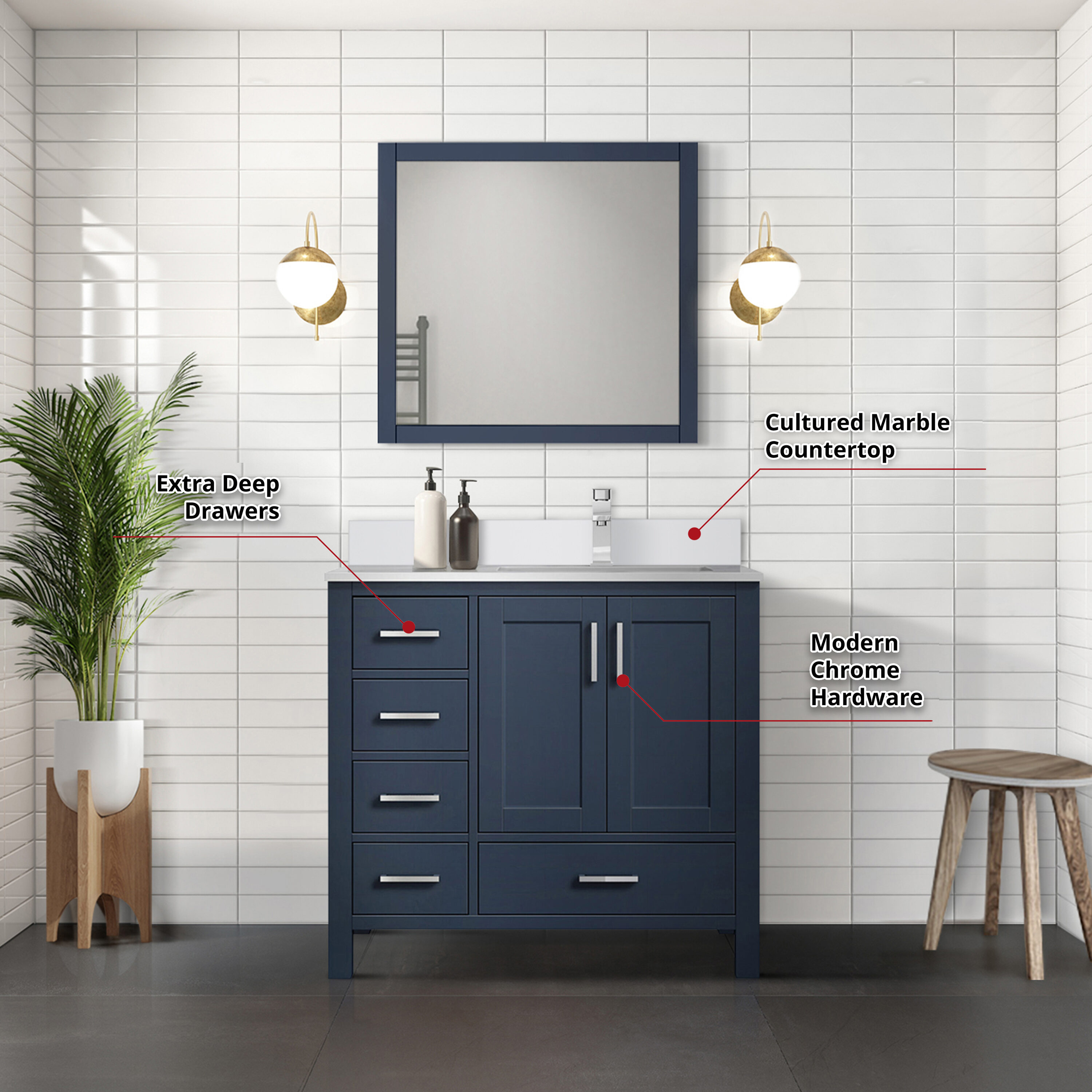 Lexora LVJ36SE310R Bath-Vanity-Combo - View #7