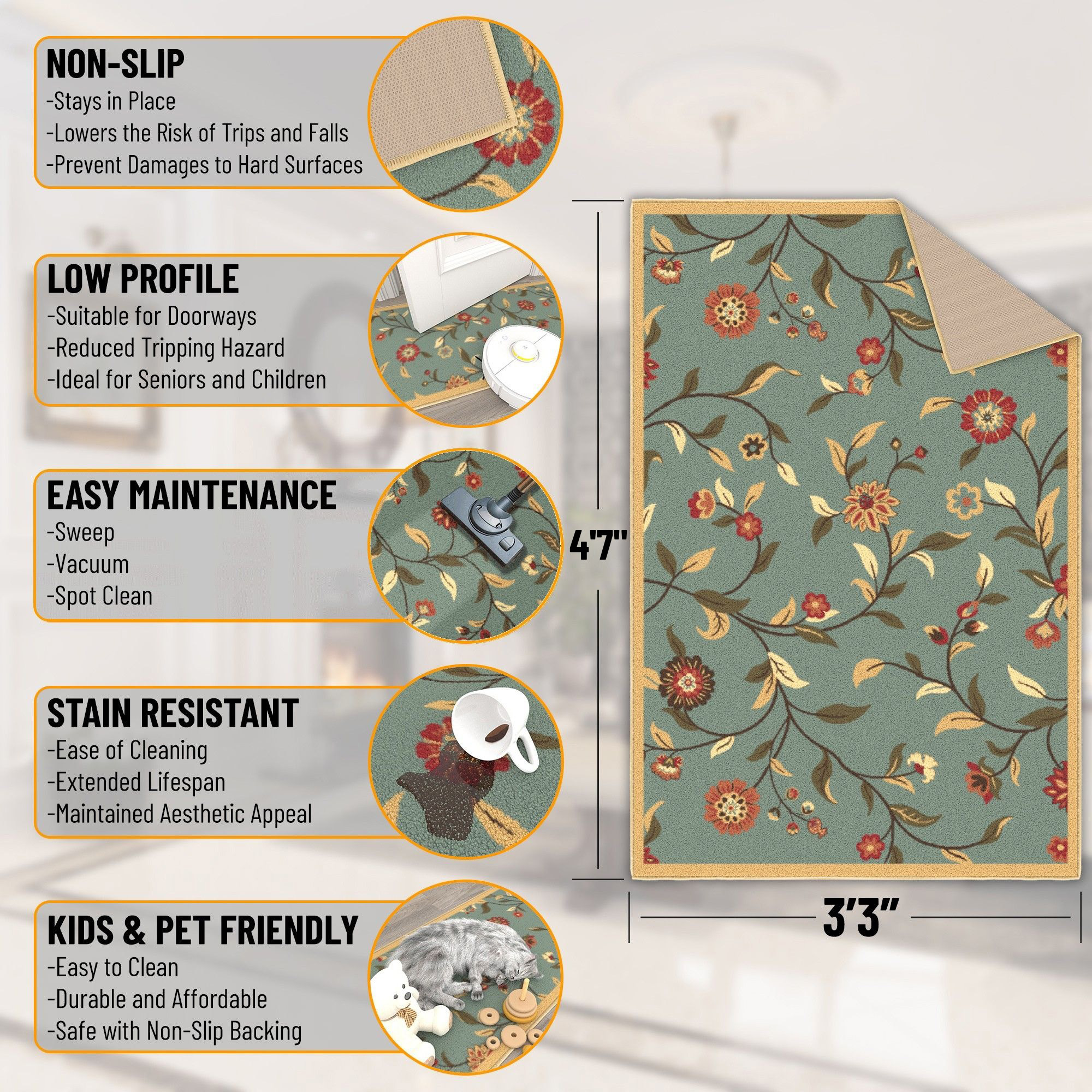 Ottomanson CLS3095-3X5 rugs - View #3