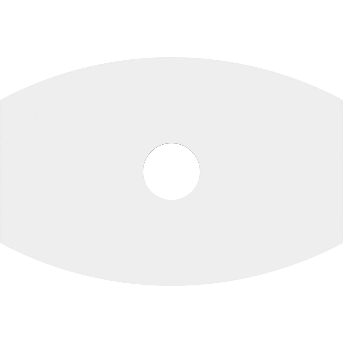 Kailey White PVC Contemporary Ceiling Medallion 18" x 12"